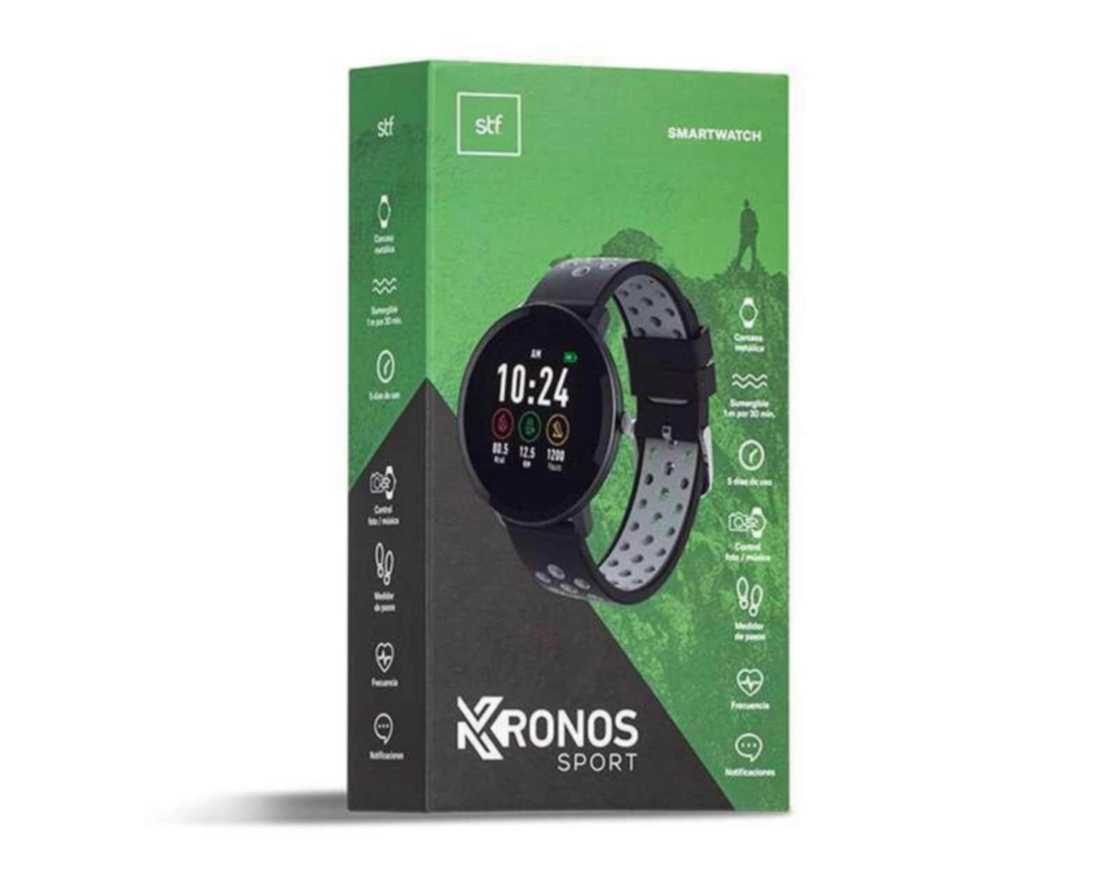 Foto 5 pulgar | Smartwatch STF Kronos Sport Negro