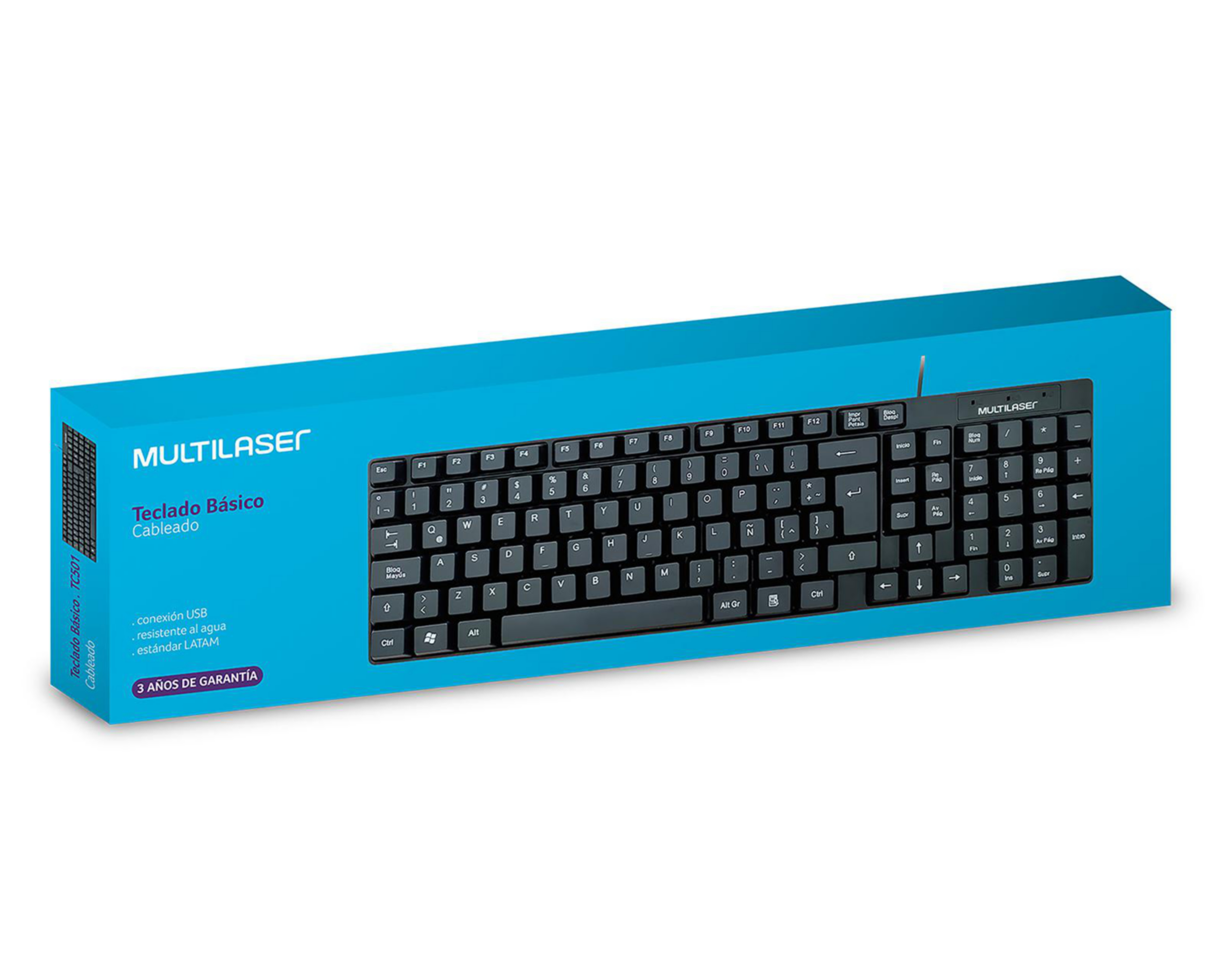 Foto 5 pulgar | Teclado Alámbrico Multilaser TC501