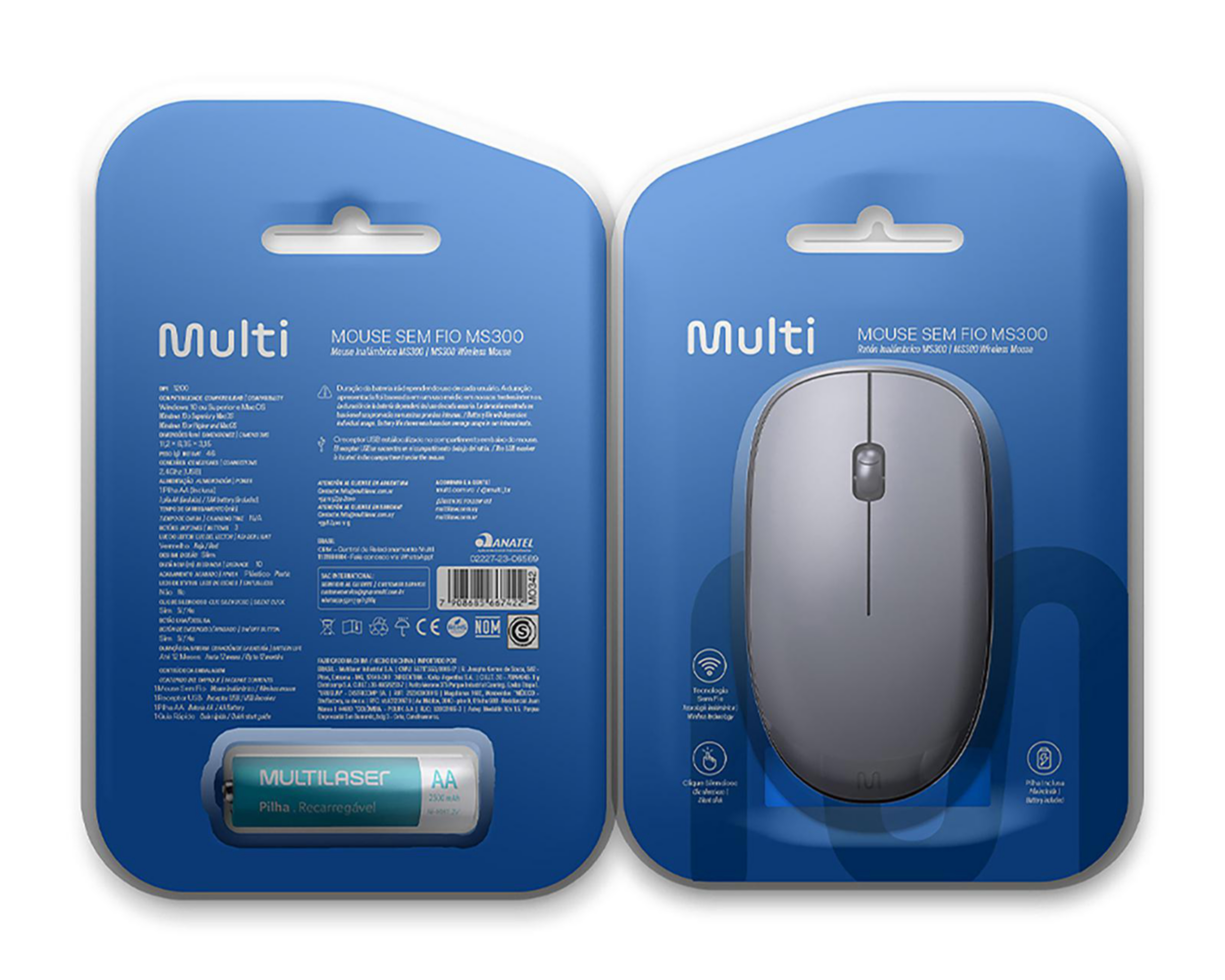 Foto 6 pulgar | Mouse Inalámbrico Multilaser MO342