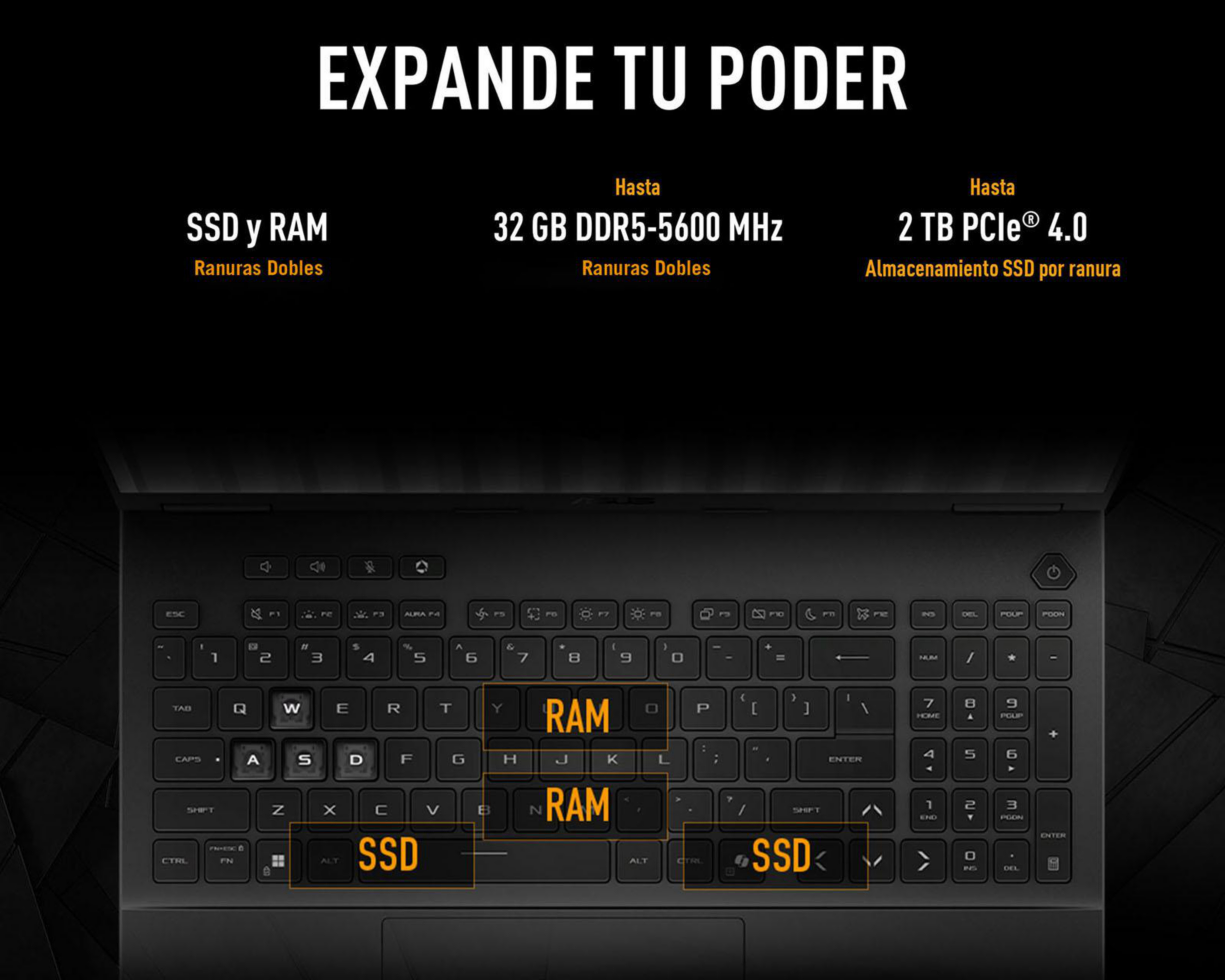 Foto 9 pulgar | Laptop Gamer Asus TUF Gaming A16 16 Pulgadas Nvidia rtx 5050 16 GB RAM 512 GB SSD Negra