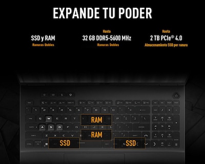 Foto 8 | Laptop Gamer Asus TUF Gaming A16 16 Pulgadas Nvidia rtx 5050 16 GB RAM 512 GB SSD Negra