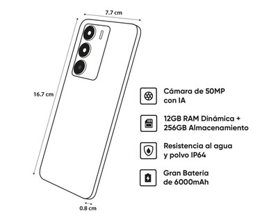 Foto 9 | Telcel Realme C71 256 GB Blanco