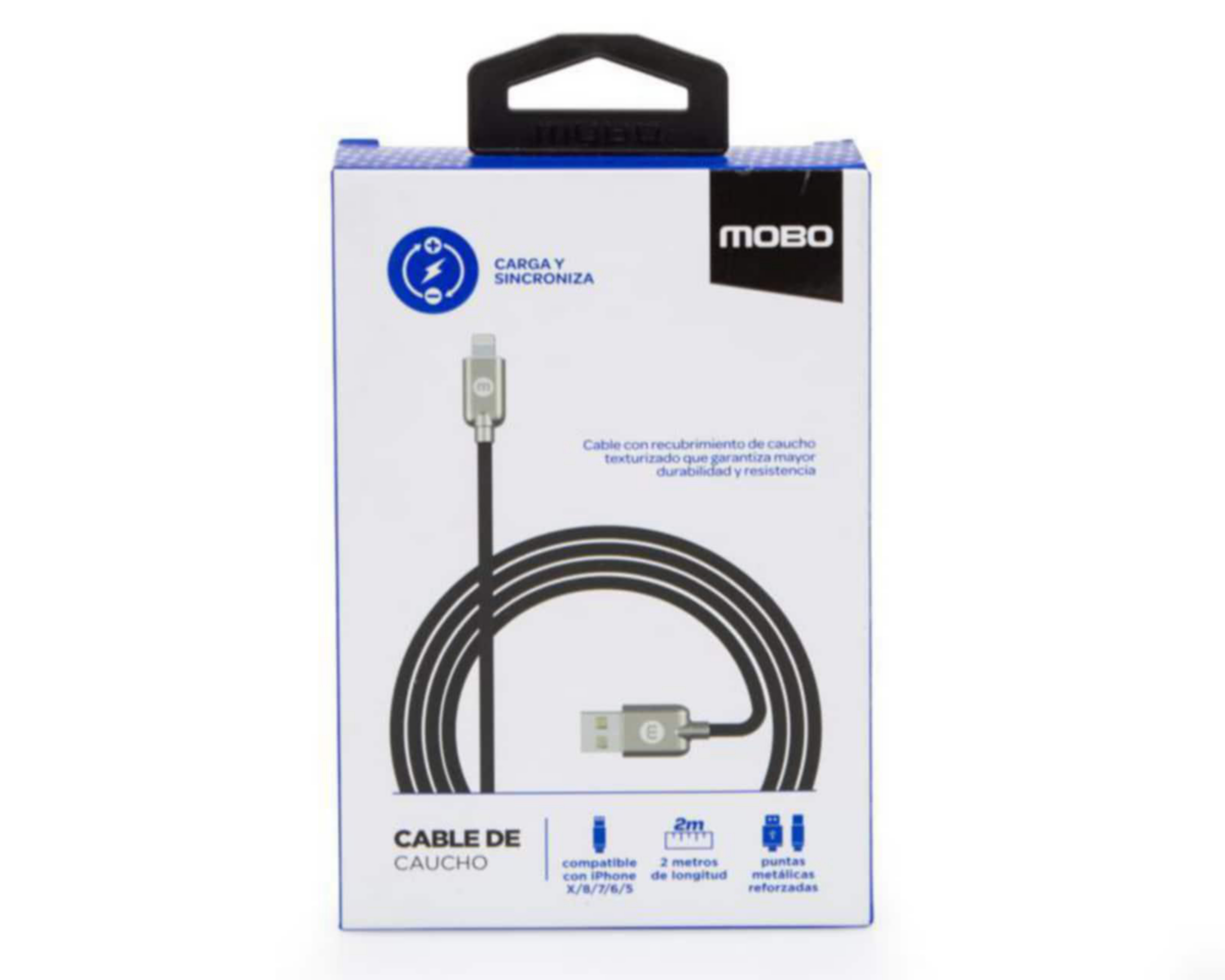 Foto 2 pulgar | Cable Mobo Lightning - USB 2 Metros