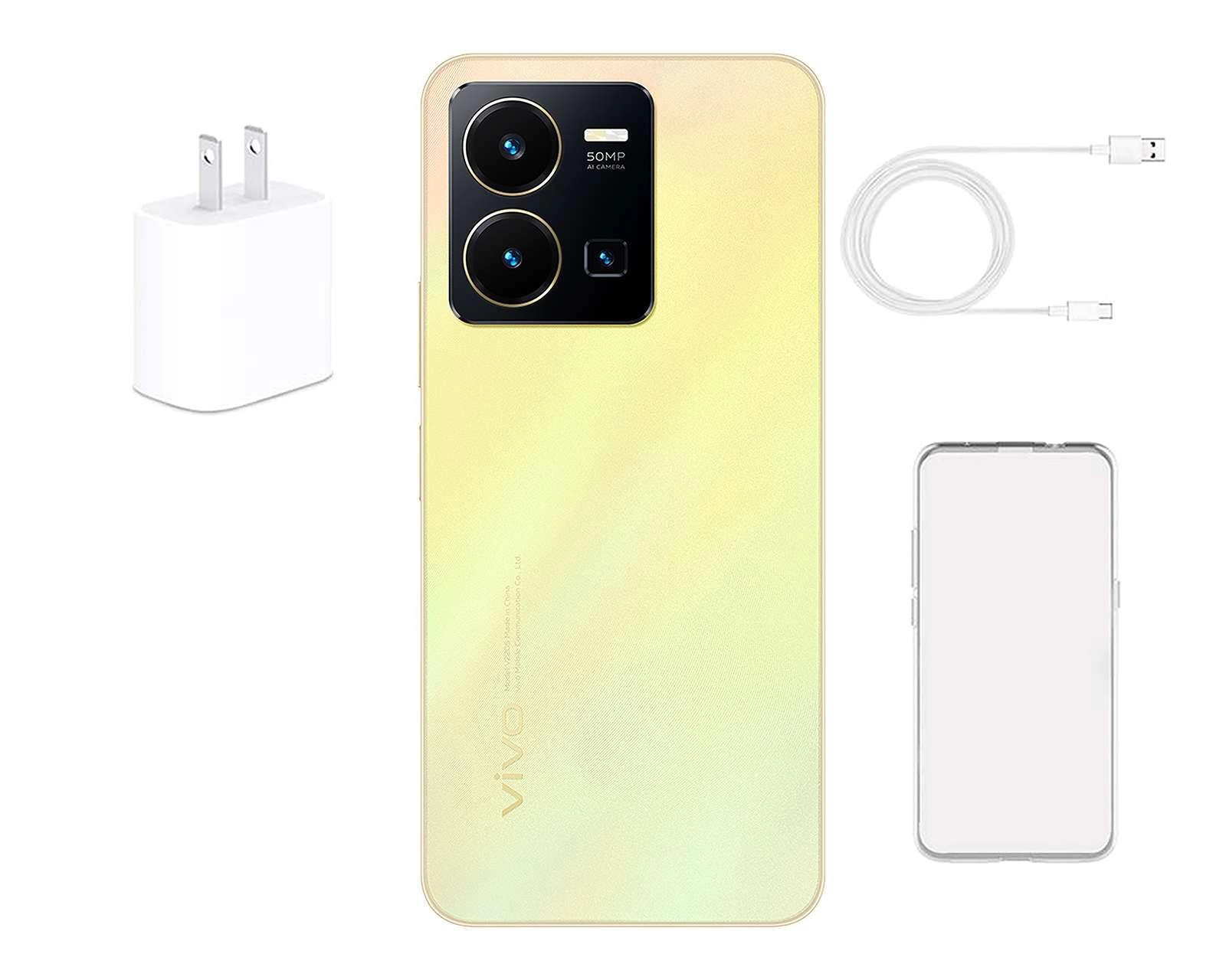 Foto 6 | Celular Vivo Desbloqueado Y35 128 GB Dorado