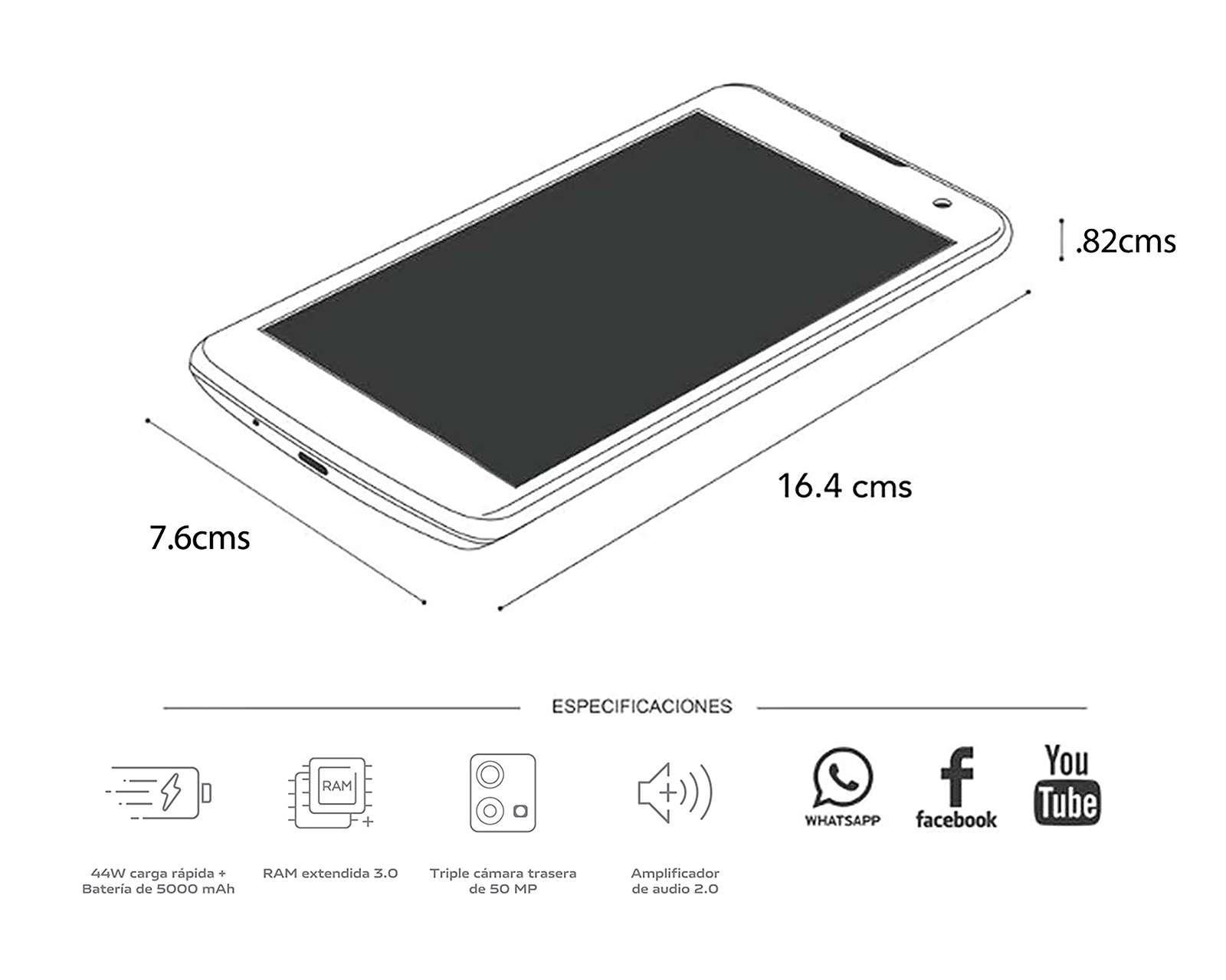 Foto 8 pulgar | Celular Vivo Desbloqueado Y35 128 GB Dorado