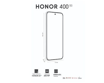 Foto 6 | Movistar Honor 400 512 GB Negro + Audífonos