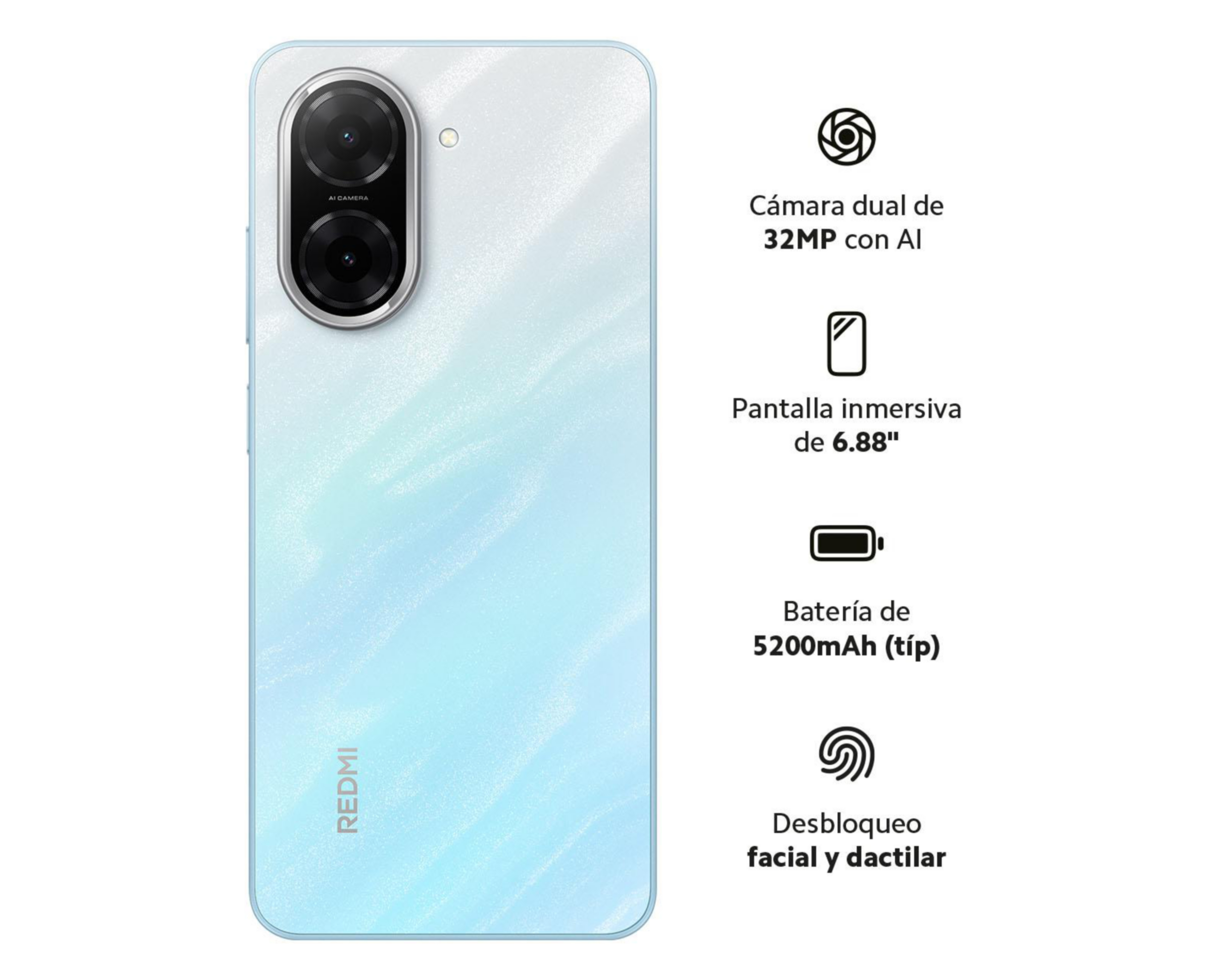 Foto 10 pulgar | Telcel Xiaomi Redmi A5 128 GB Azul