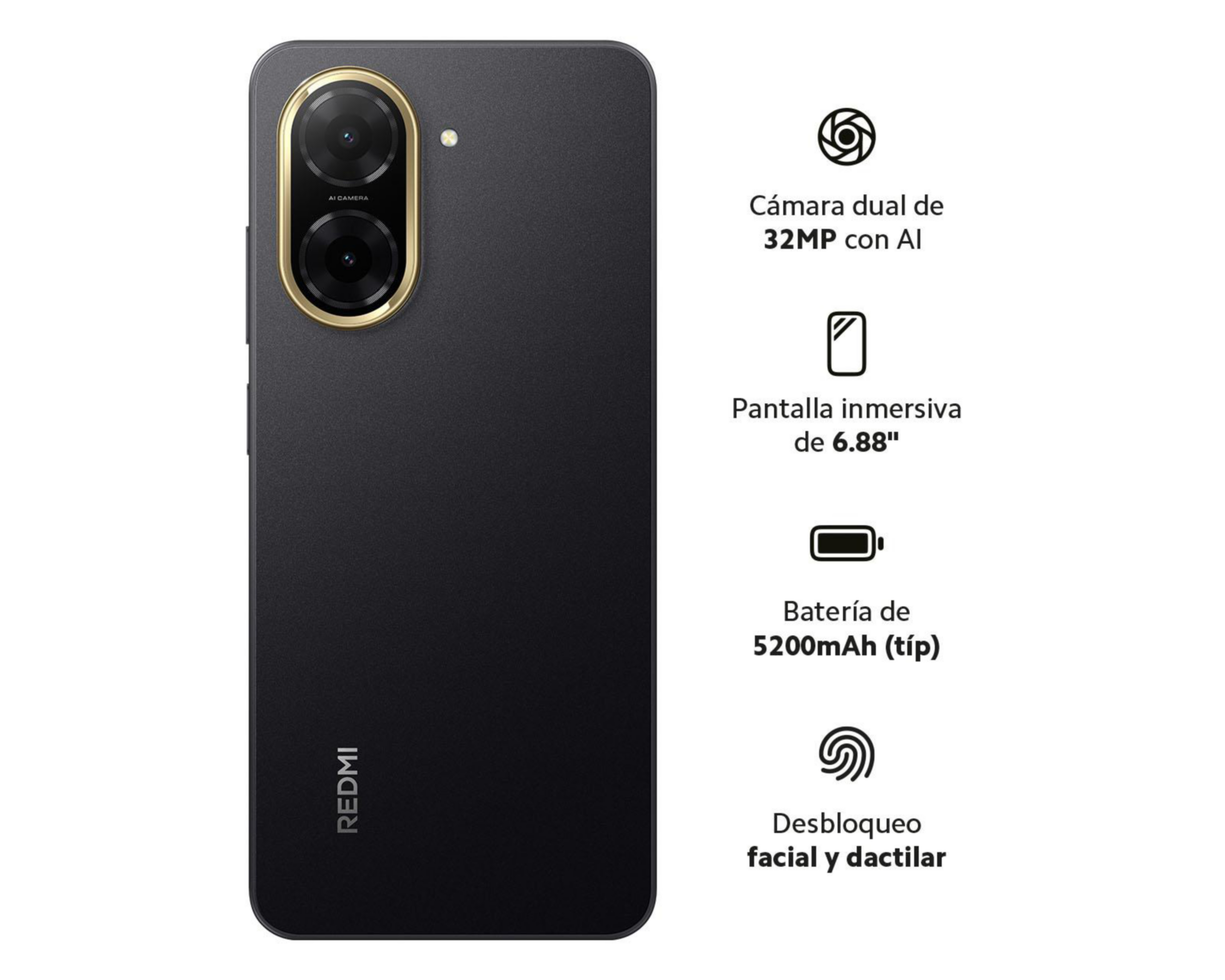Foto 10 pulgar | Telcel Xiaomi Redmi A5 128 GB Negro