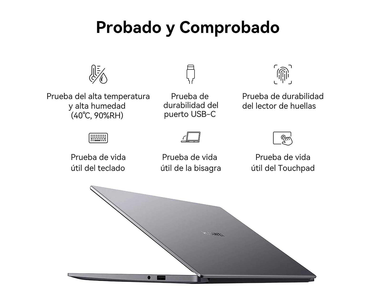 Foto 4 pulgar | Laptop Huawei Matebook D14 14'' Windows 11 Home Intel Core i5 16 GB RAM 512 GB SSD Plata