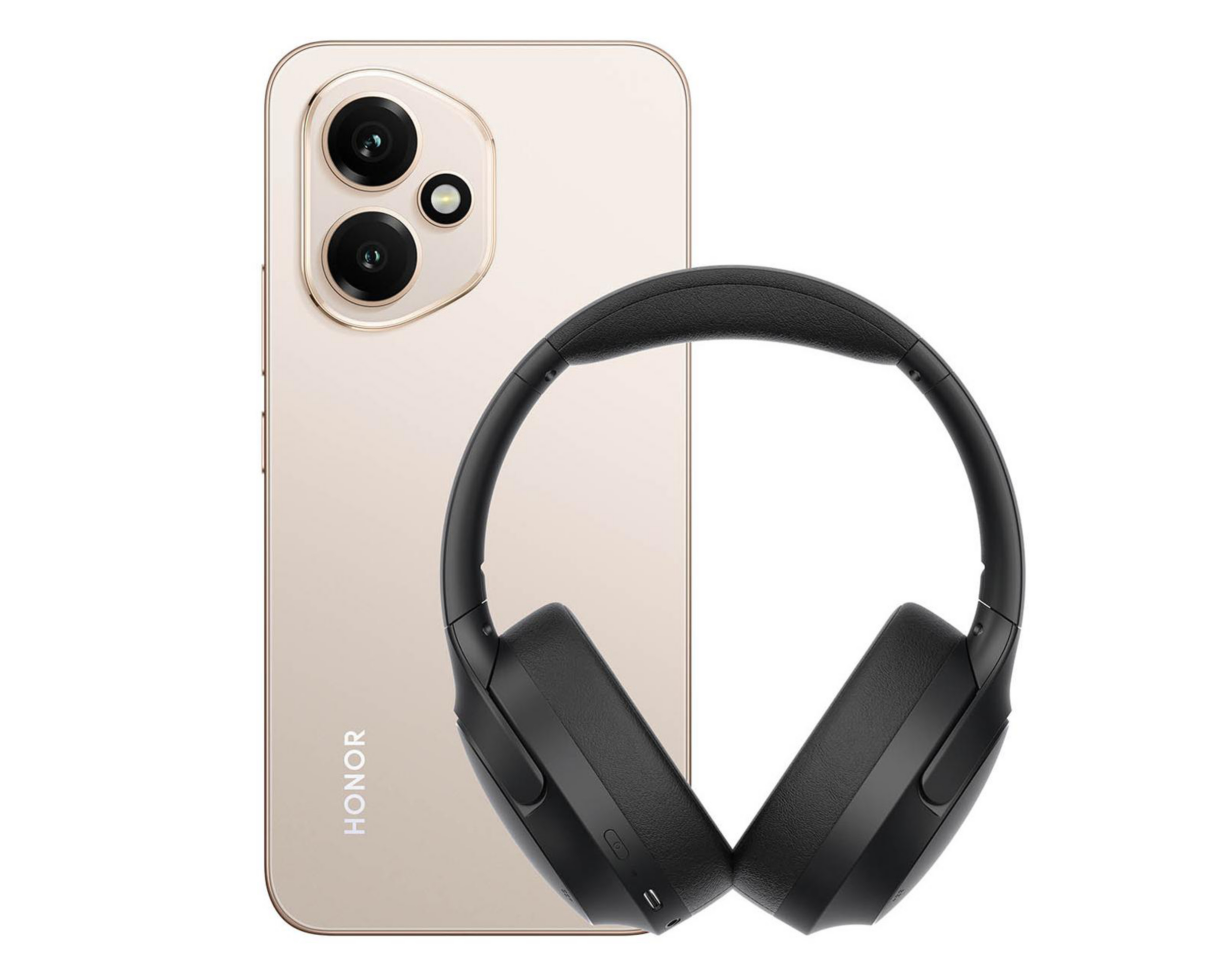 Foto 3 pulgar | Telcel Honor 400 512 GB Dorado + Audífonos