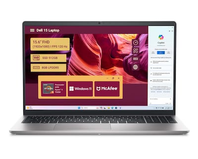 Foto 1 | Laptop Dell 15 DC15255 15.6 Pulgadas Windows 11 AMD Ryzen 5 8 GB RAM 512 GB SSD Gris