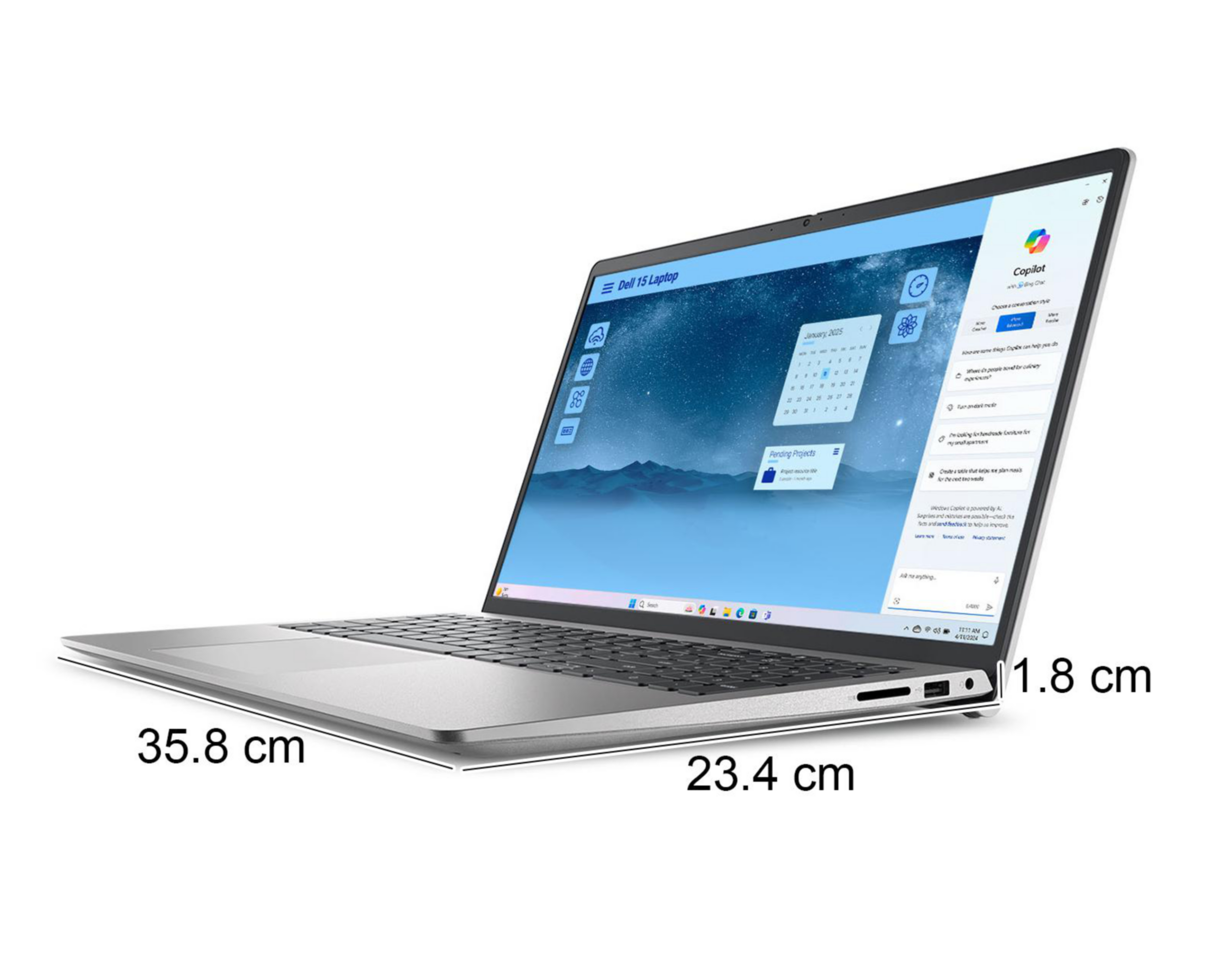 Foto 6 | Laptop Dell 5CDNP 15.6 Pulgadas Windows 11 Home Intel Core i7 16 GB RAM 1 TB SSD Plata