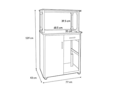 Foto 7 | Mesa Multiusos Pilar con 1 Puerta