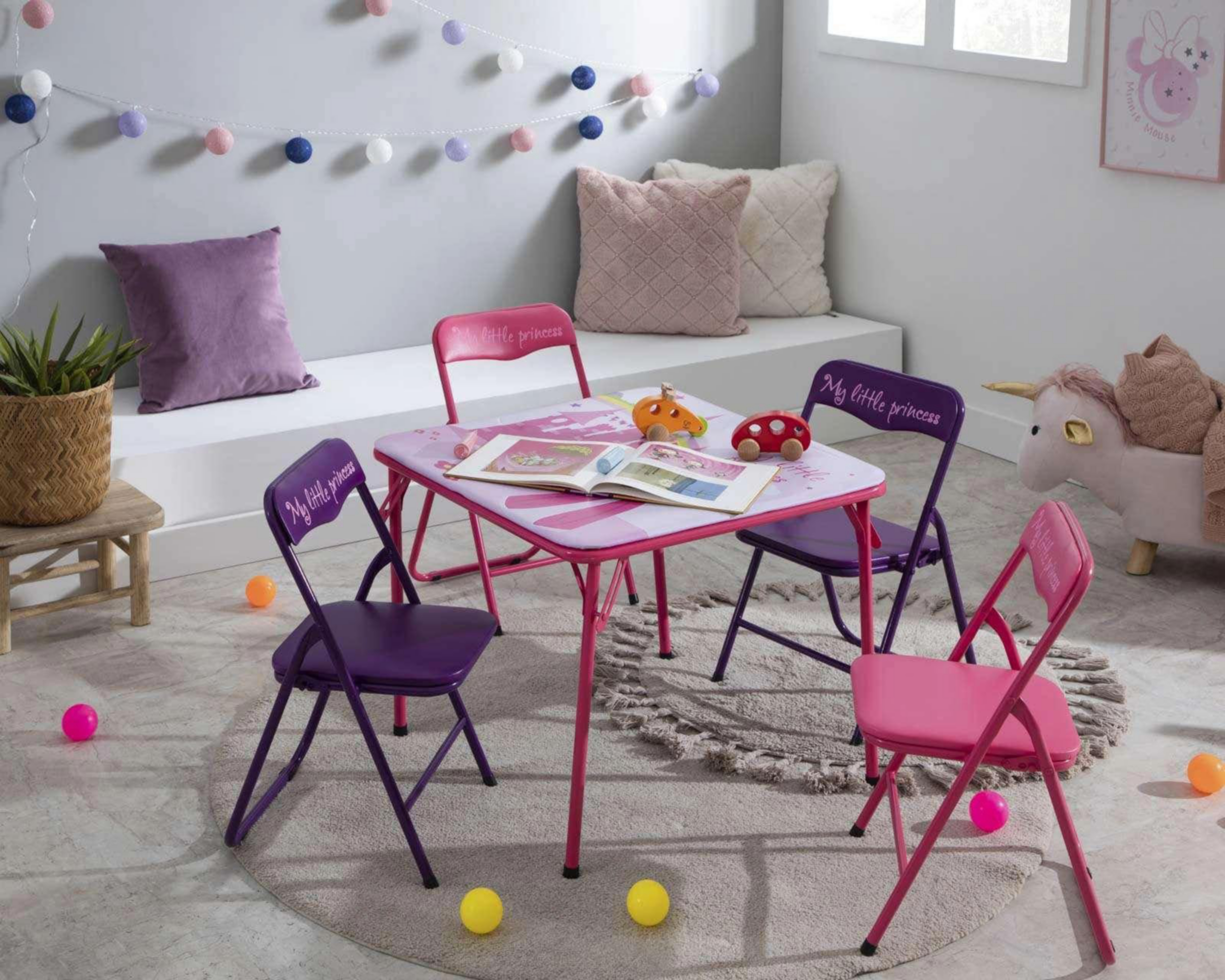 Mesa Infantil Baby Colors Princess Rosa