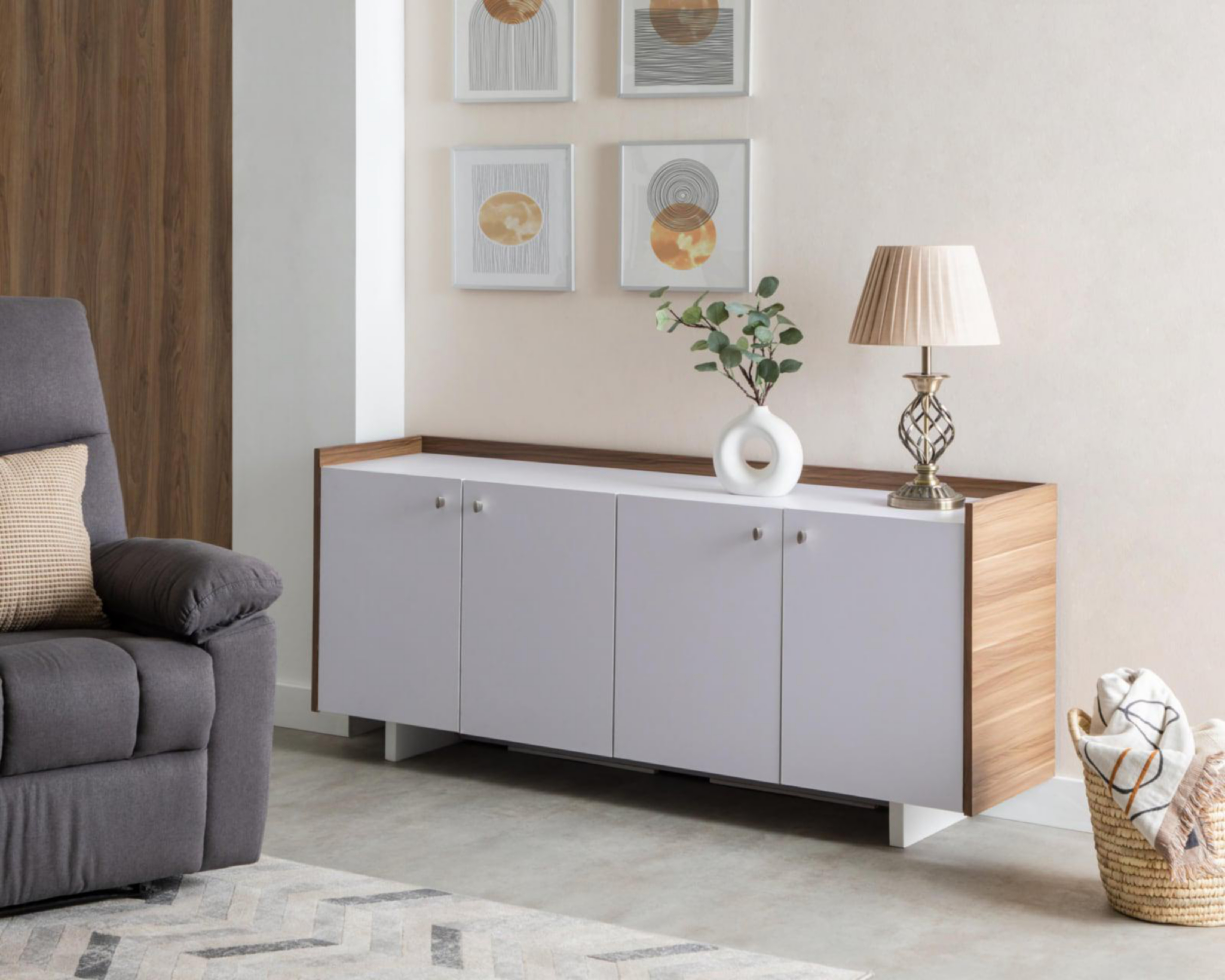 Bufetera Clemens con 4 Puertas $3,899