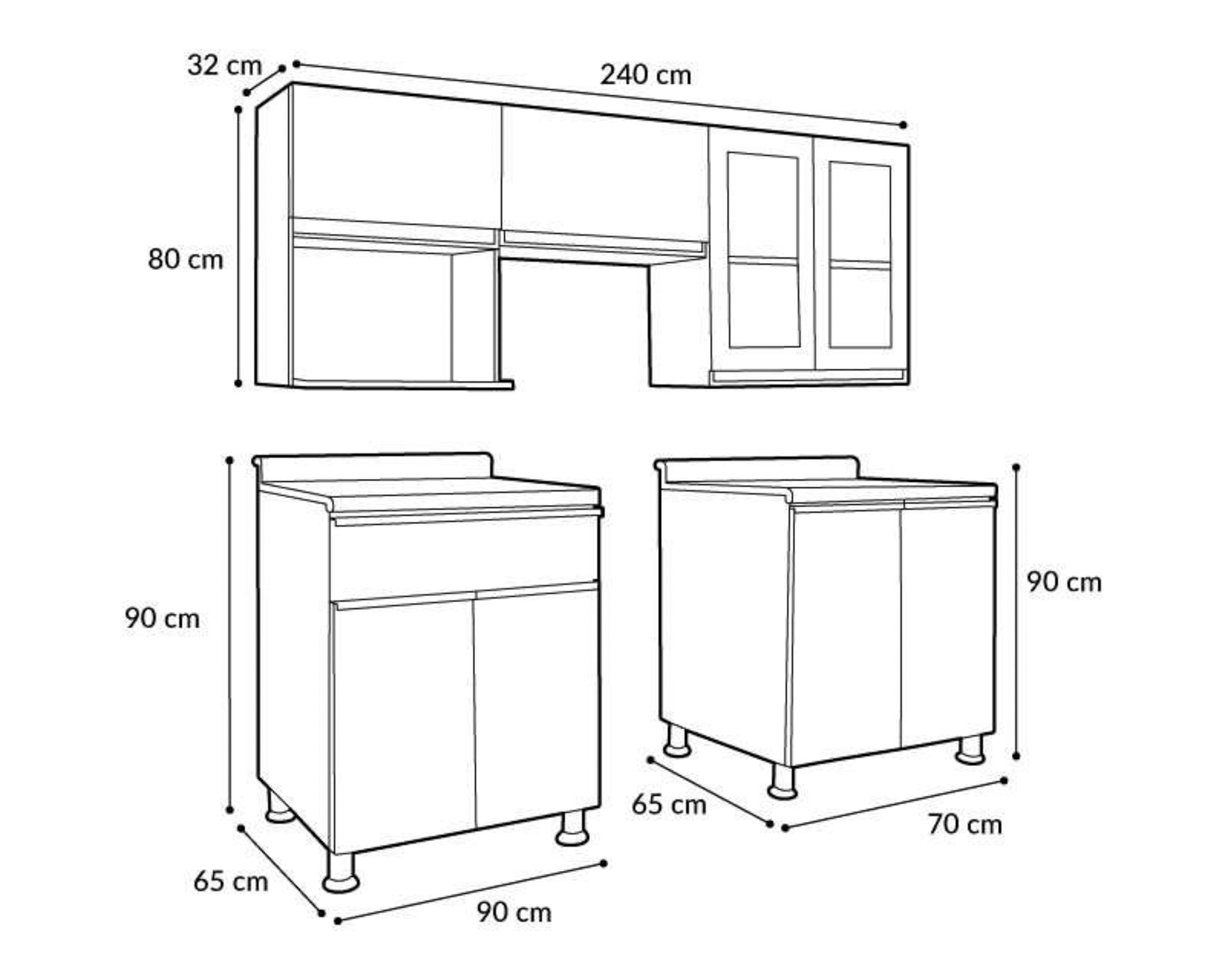 Foto 8 | Cocina Integral Clarissa Gris 240 cm