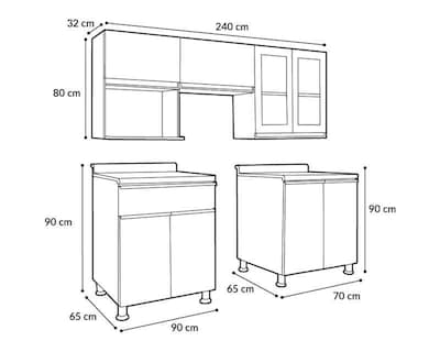 Foto 8 | Cocina Integral Clarissa Gris 240 cm