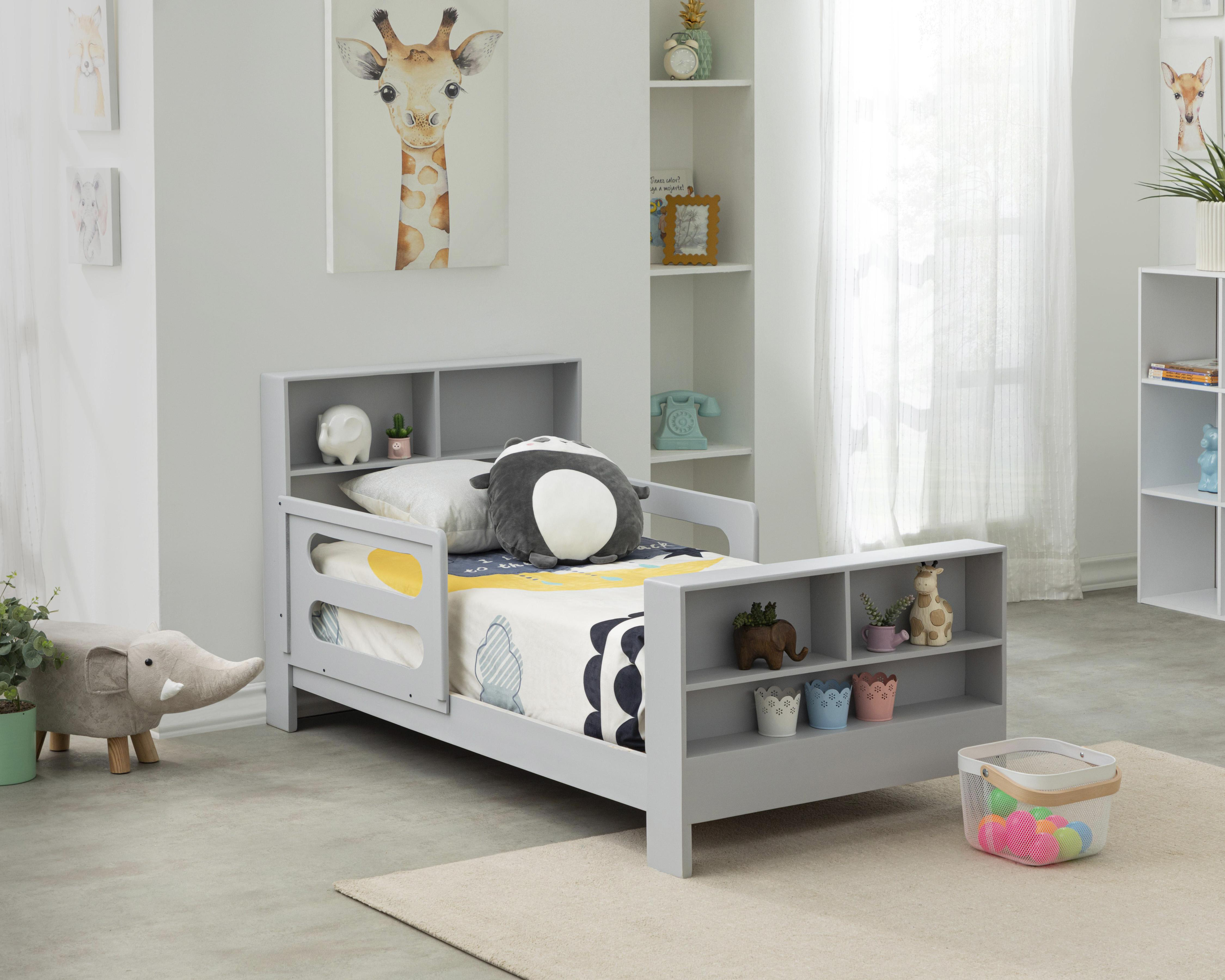 Cama Infantil Lucero de Madera de Pino color Gris