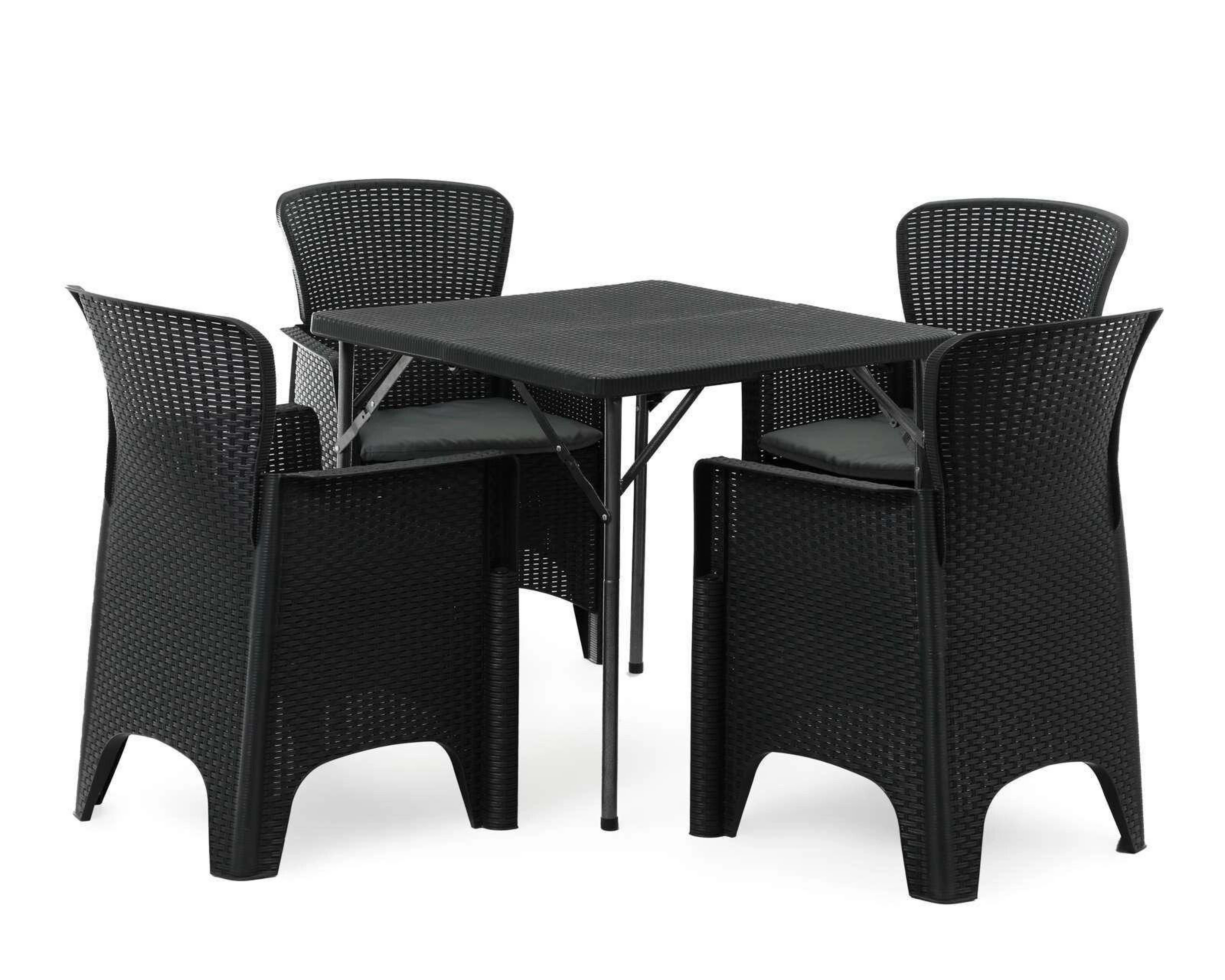 Foto 4 pulgar | Juego de Jardín Solano Negro con 4 Sillas estilo Clásico
