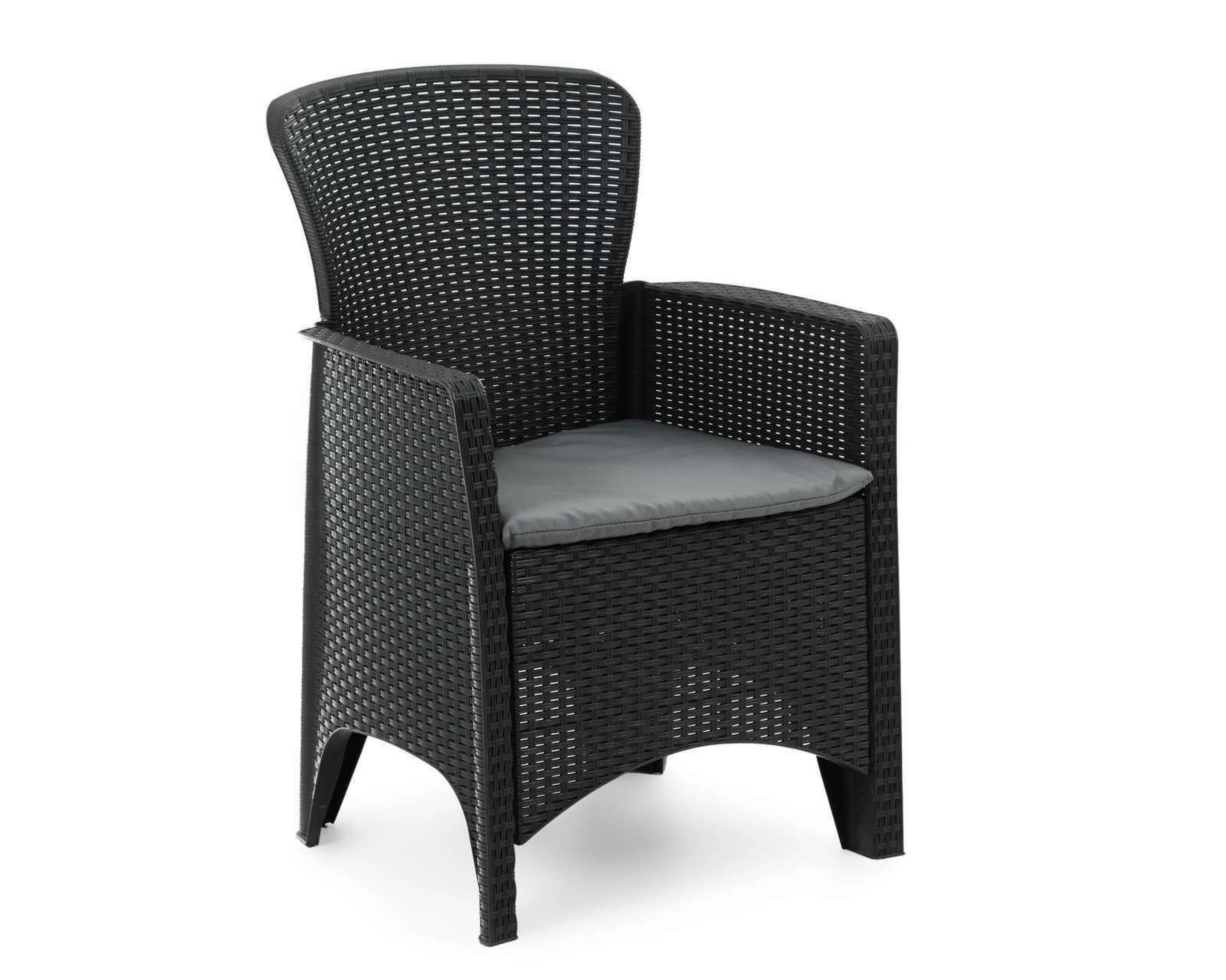 Foto 7 pulgar | Juego de Jardín Solano Negro con 4 Sillas estilo Clásico