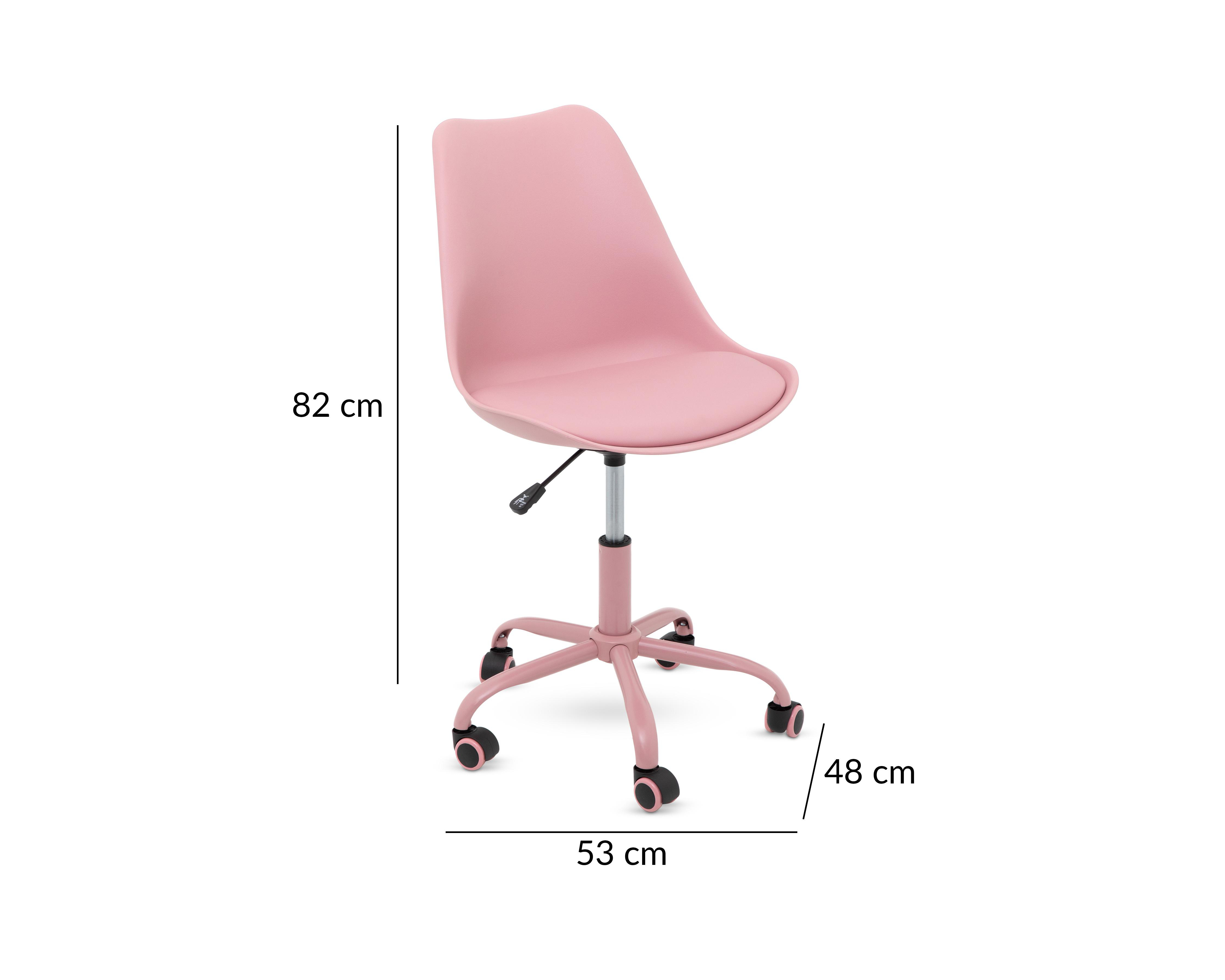 Foto 7 pulgar | Silla de Oficina Blokhus Rosa