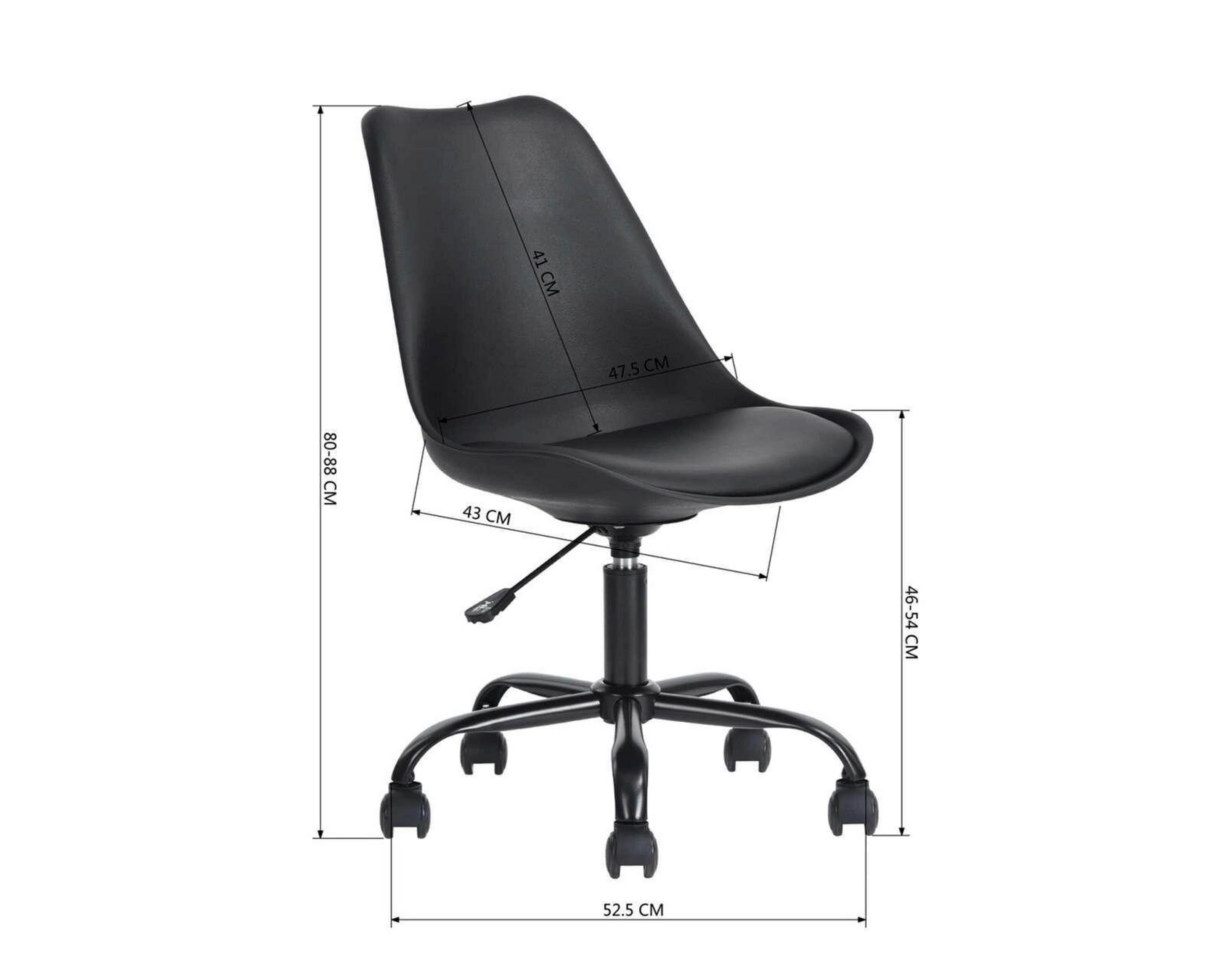 Foto 8 | Silla de Oficina Blokhus Negra