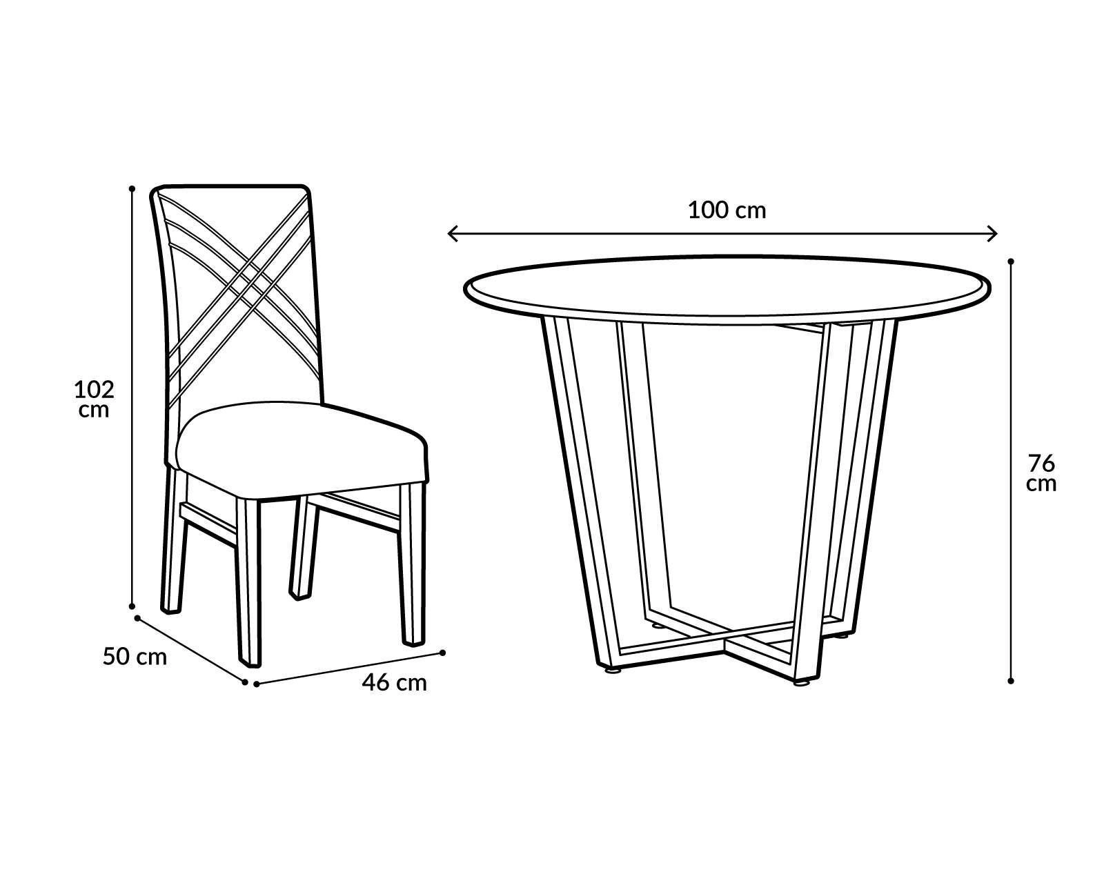 Foto 8 pulgar | Comedor Rivet con 4 Sillas