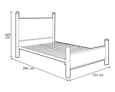 Foto 6 | Cama Matrimonial Moscú de Metal