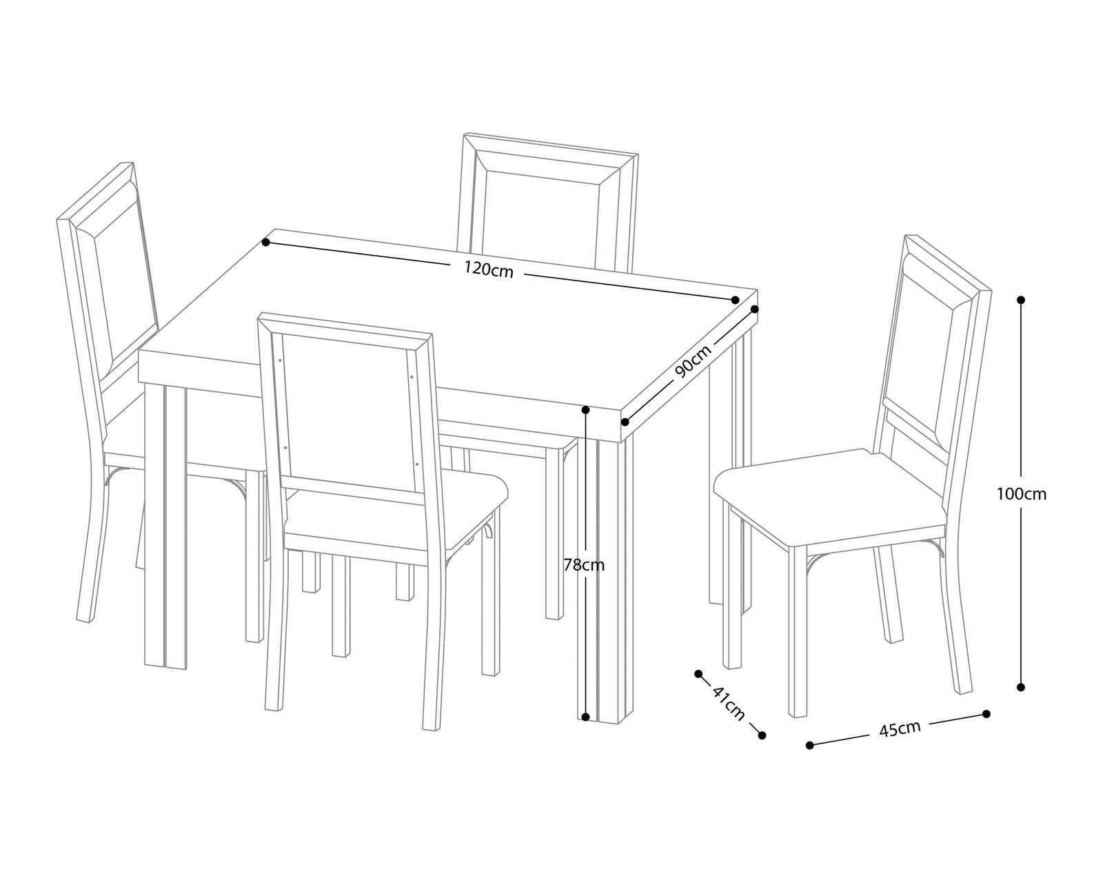 Foto 8 pulgar | Comedor Lugo con 4 Sillas