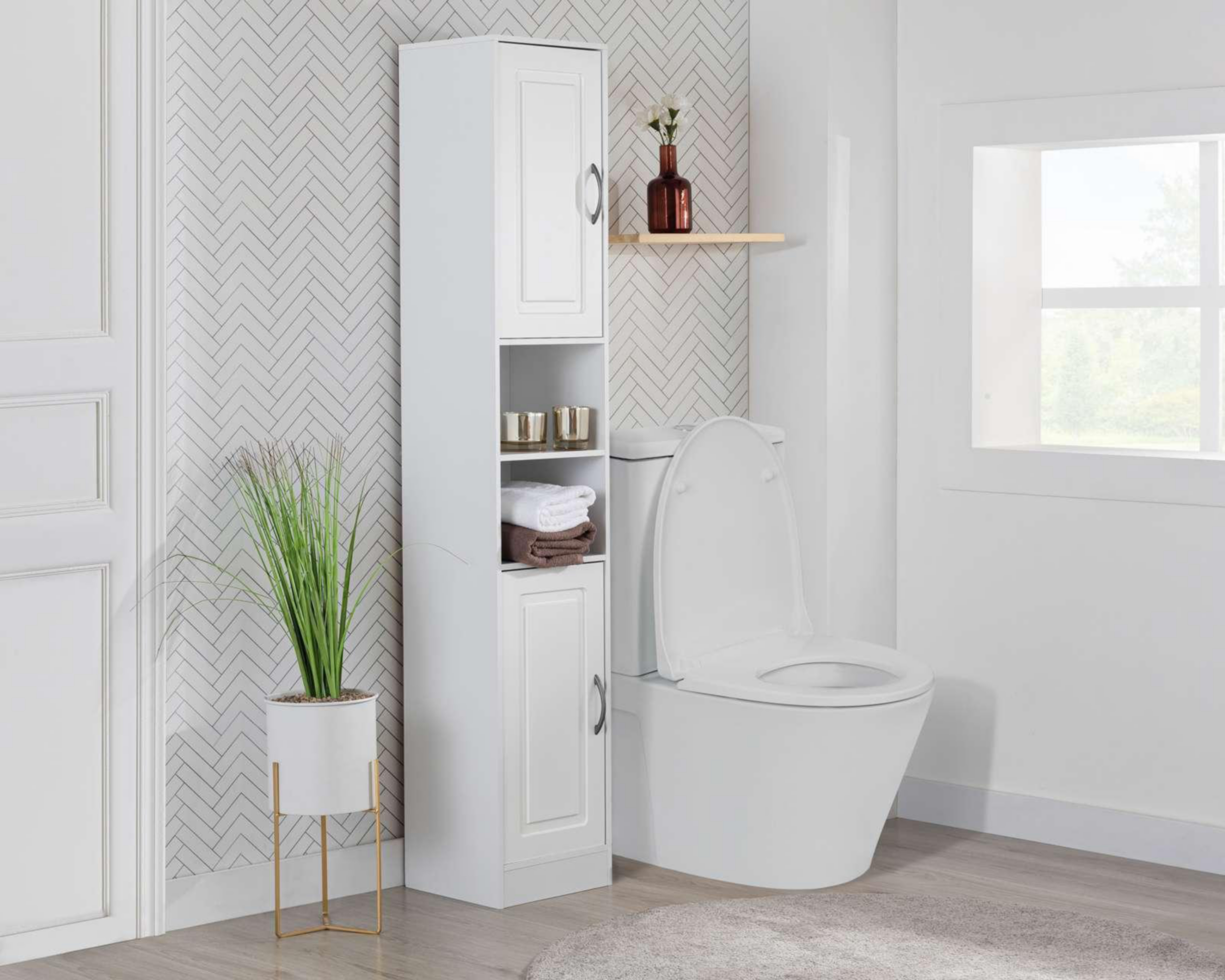 Foto 2 pulgar | Mueble Organizador de Baño Victoria Blanco