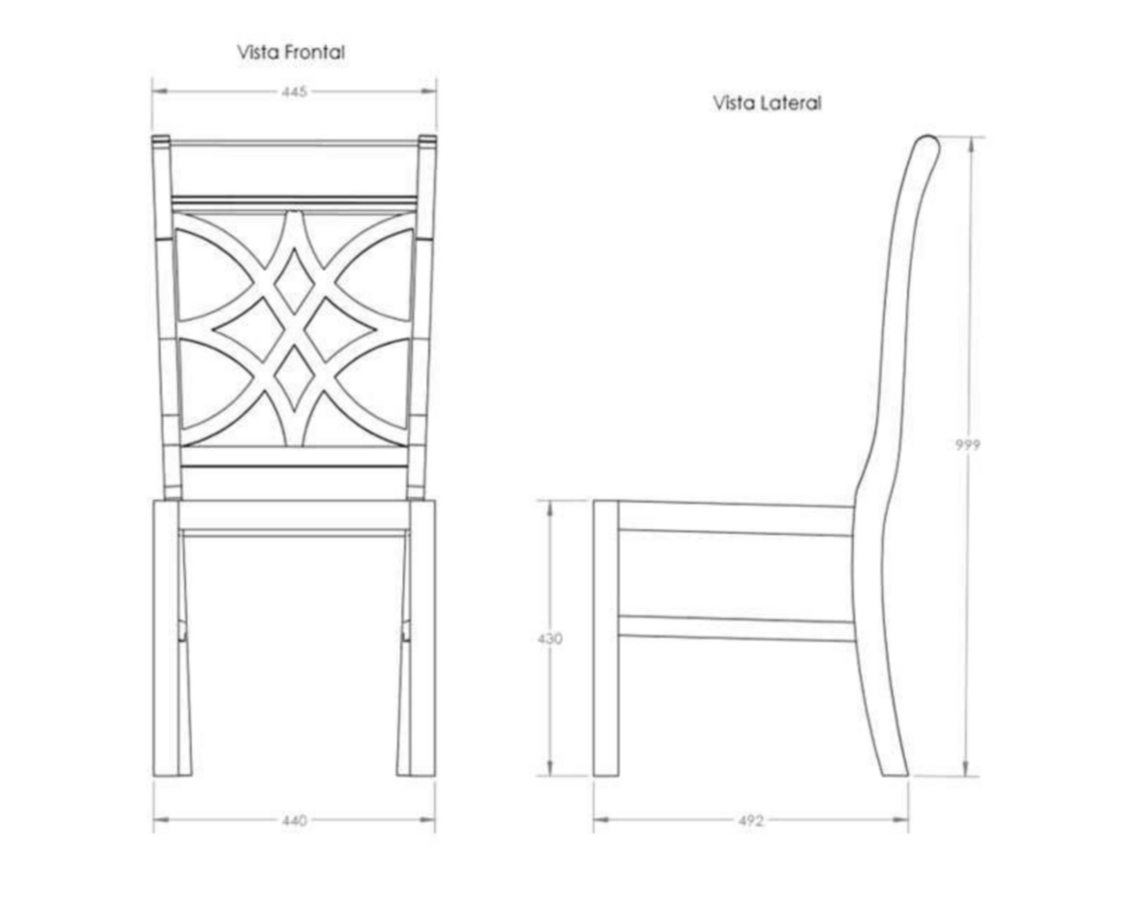 Foto 4 | Silla Luxemburgo Nogal