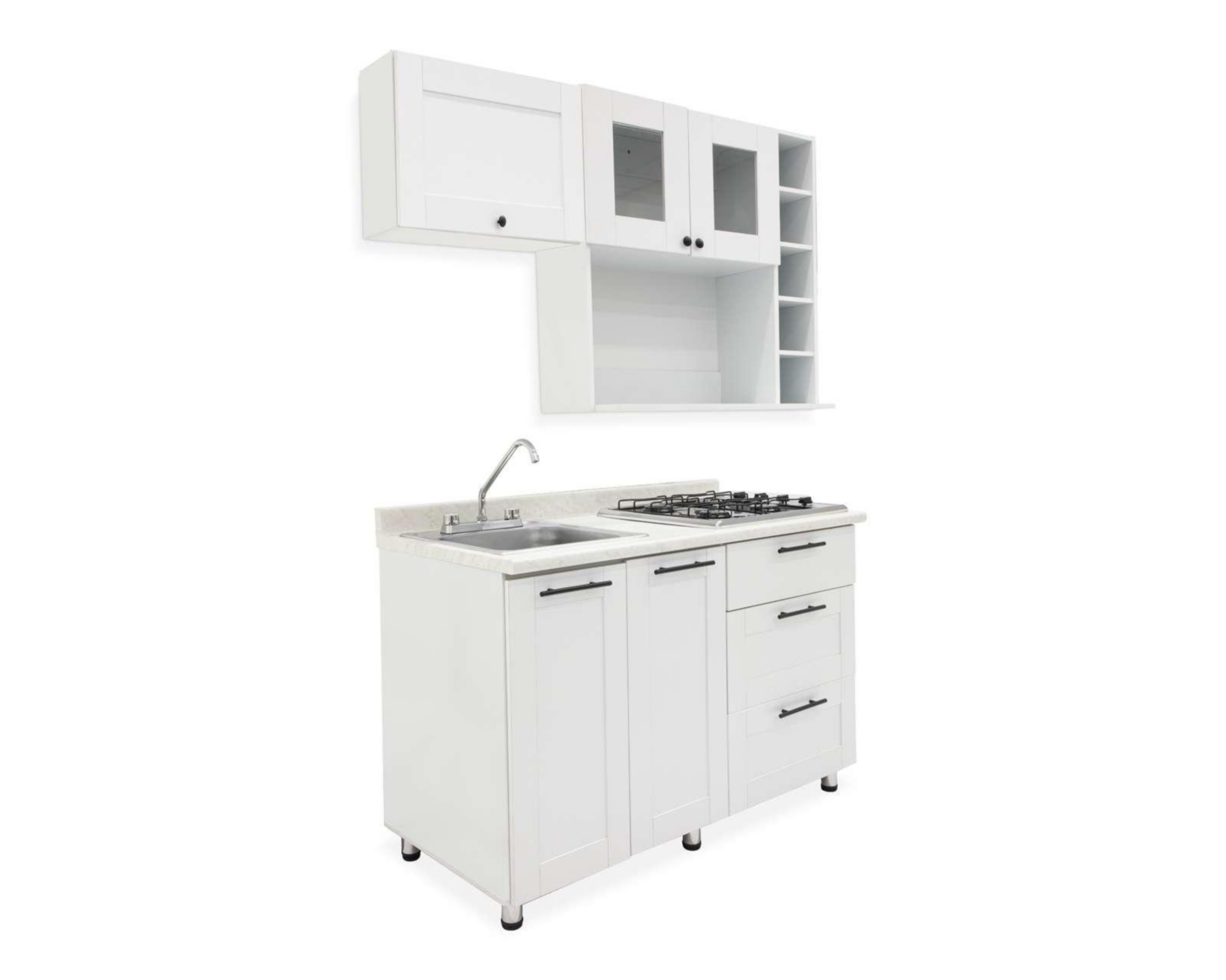 Foto 8 pulgar | Cocina Integral Mobi Montgomery Blanca 135 cm