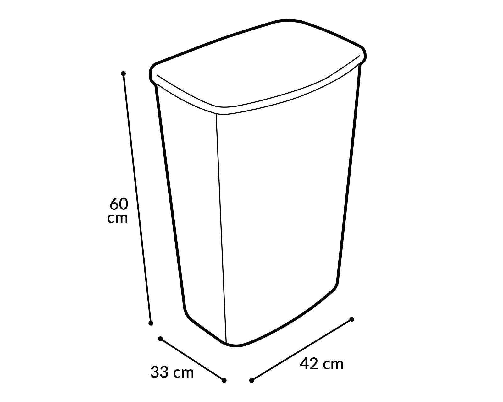 Foto 5 | Bote de Basura Plastic TR 47 L