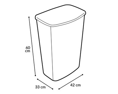 Foto 5 | Bote de Basura Plastic TR 47 L