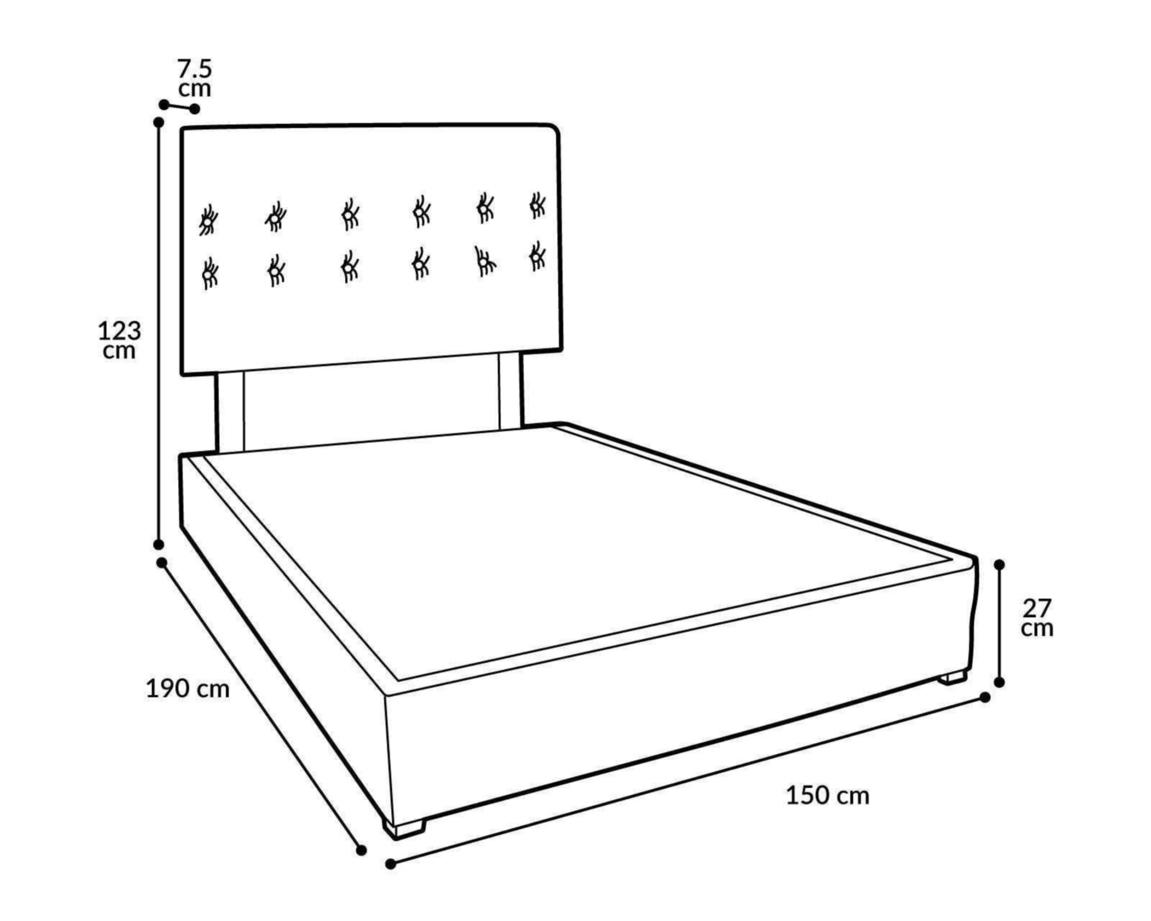 Foto 7 pulgar | Cama Puffland Manchester Queen Size