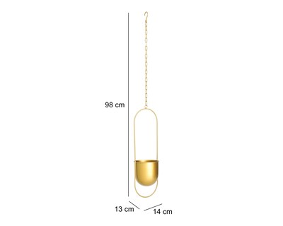 Foto 5 | Maceta Colgante Congo Manzanilla Oro 98 cm