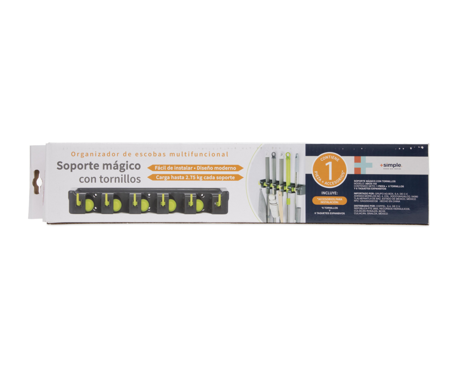 Organizador de Escobas Multifuncional +Simple $209