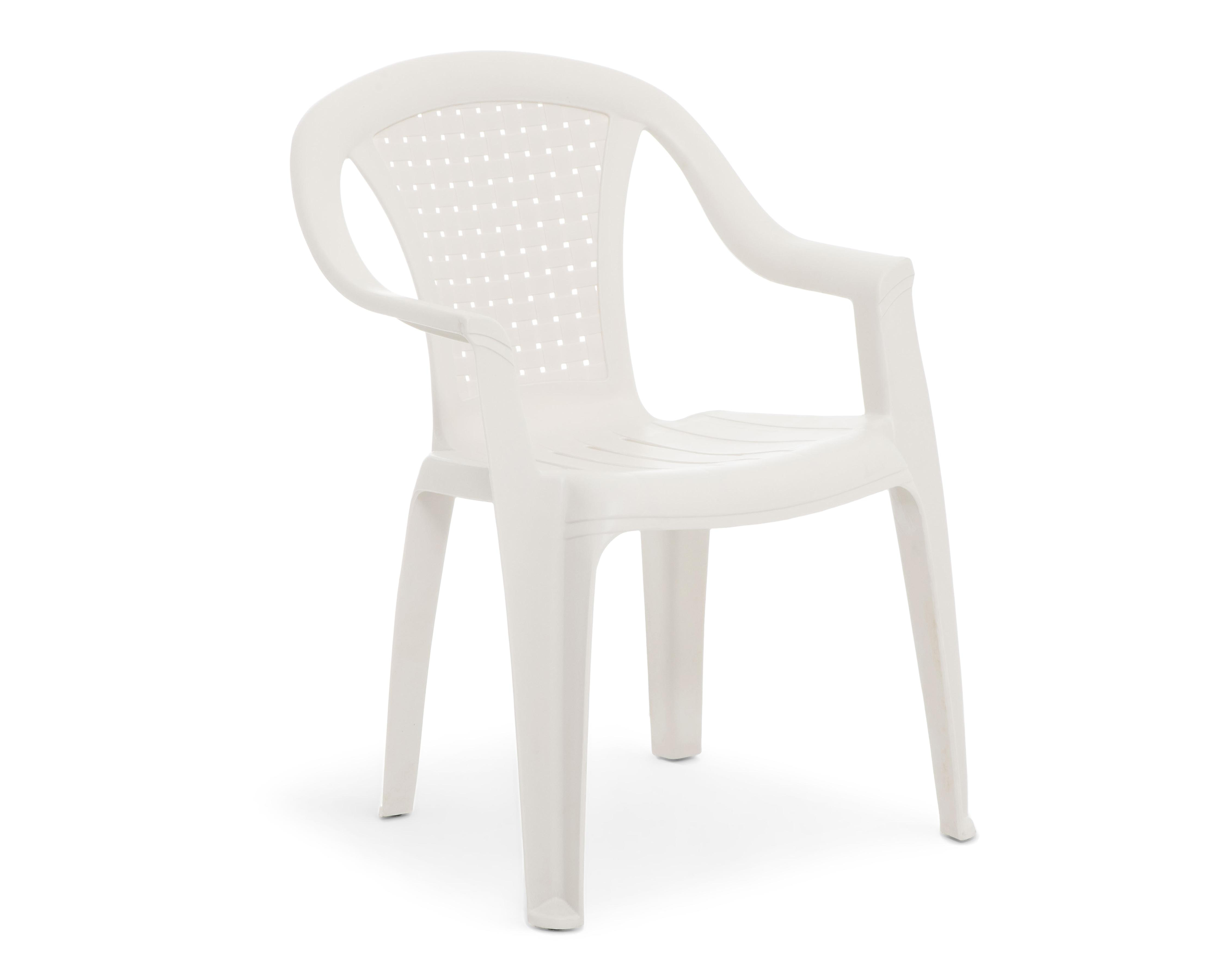 Foto 2 pulgar | Silla Cuadros Blanco Perla