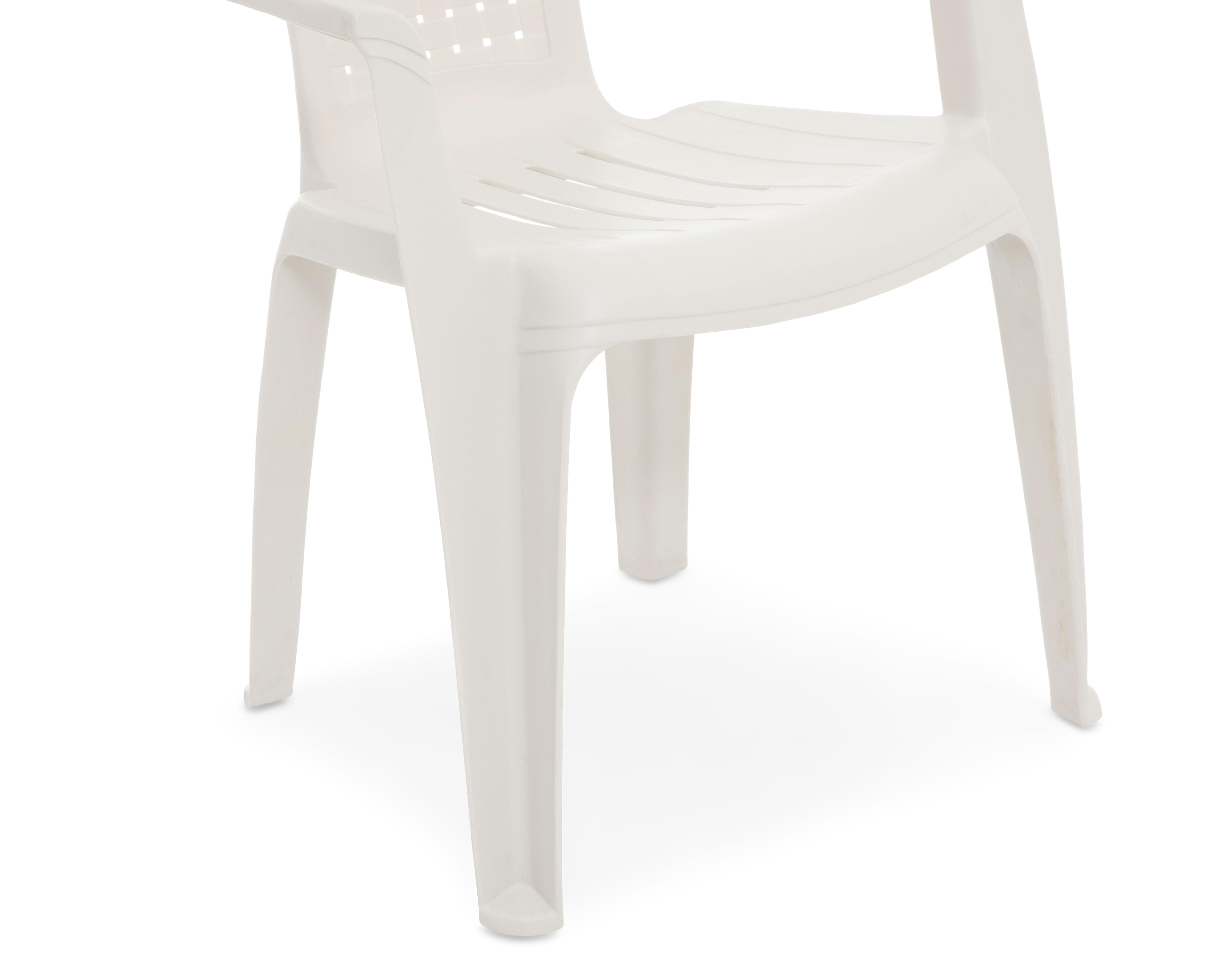 Foto 4 | Silla Cuadros Blanco Perla