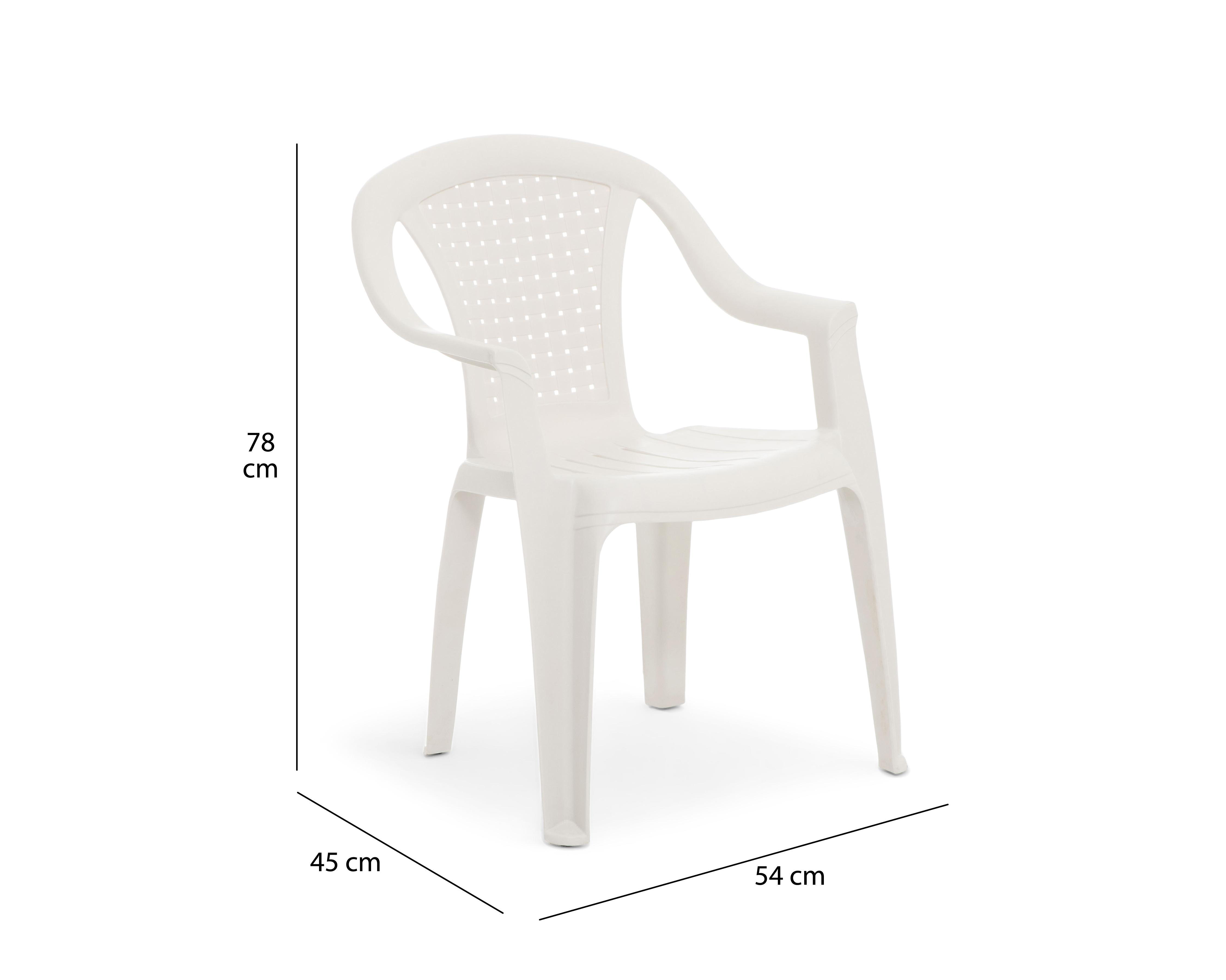 Foto 6 pulgar | Silla Cuadros Blanco Perla