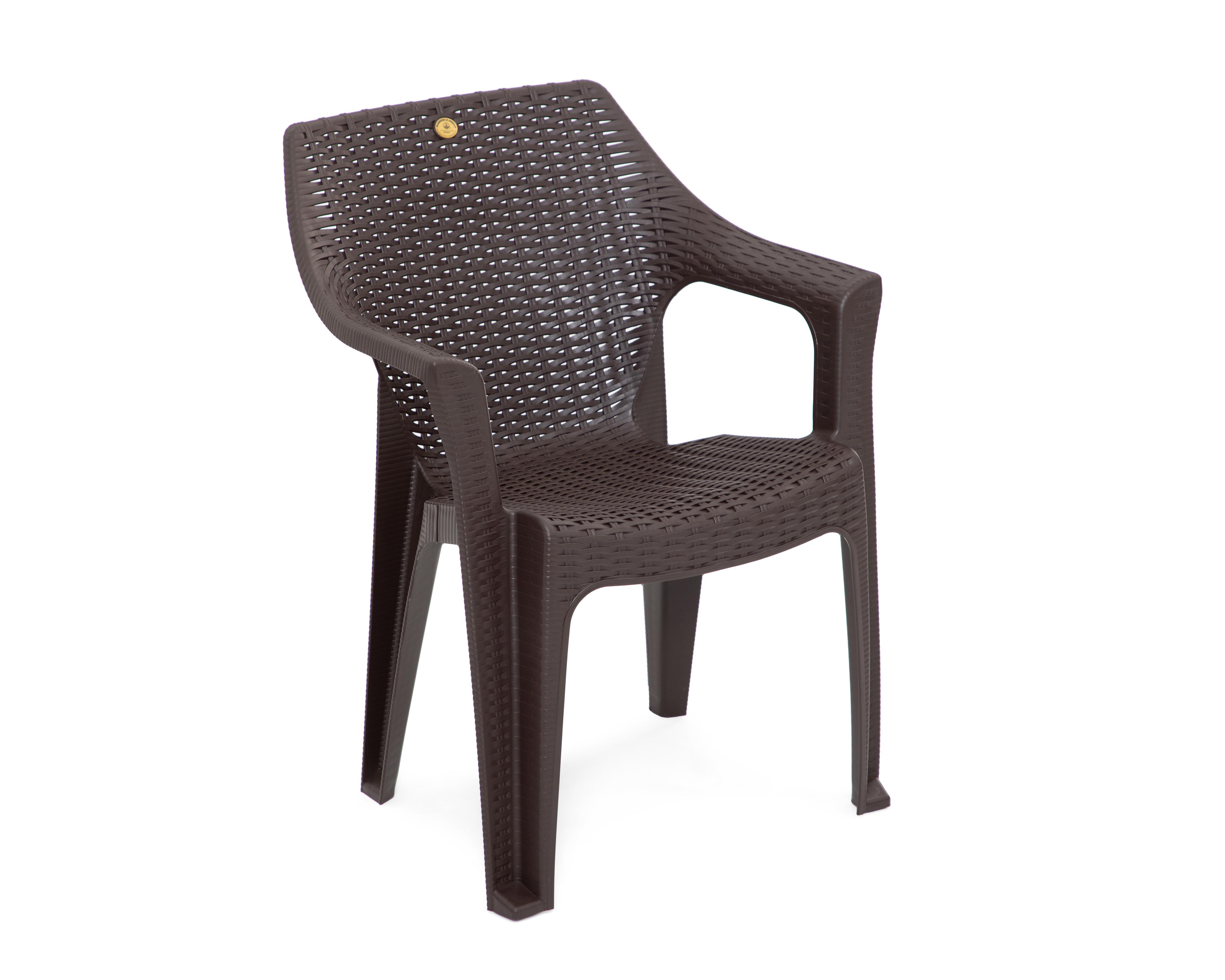 Silla Plástica Rattan Chocolate