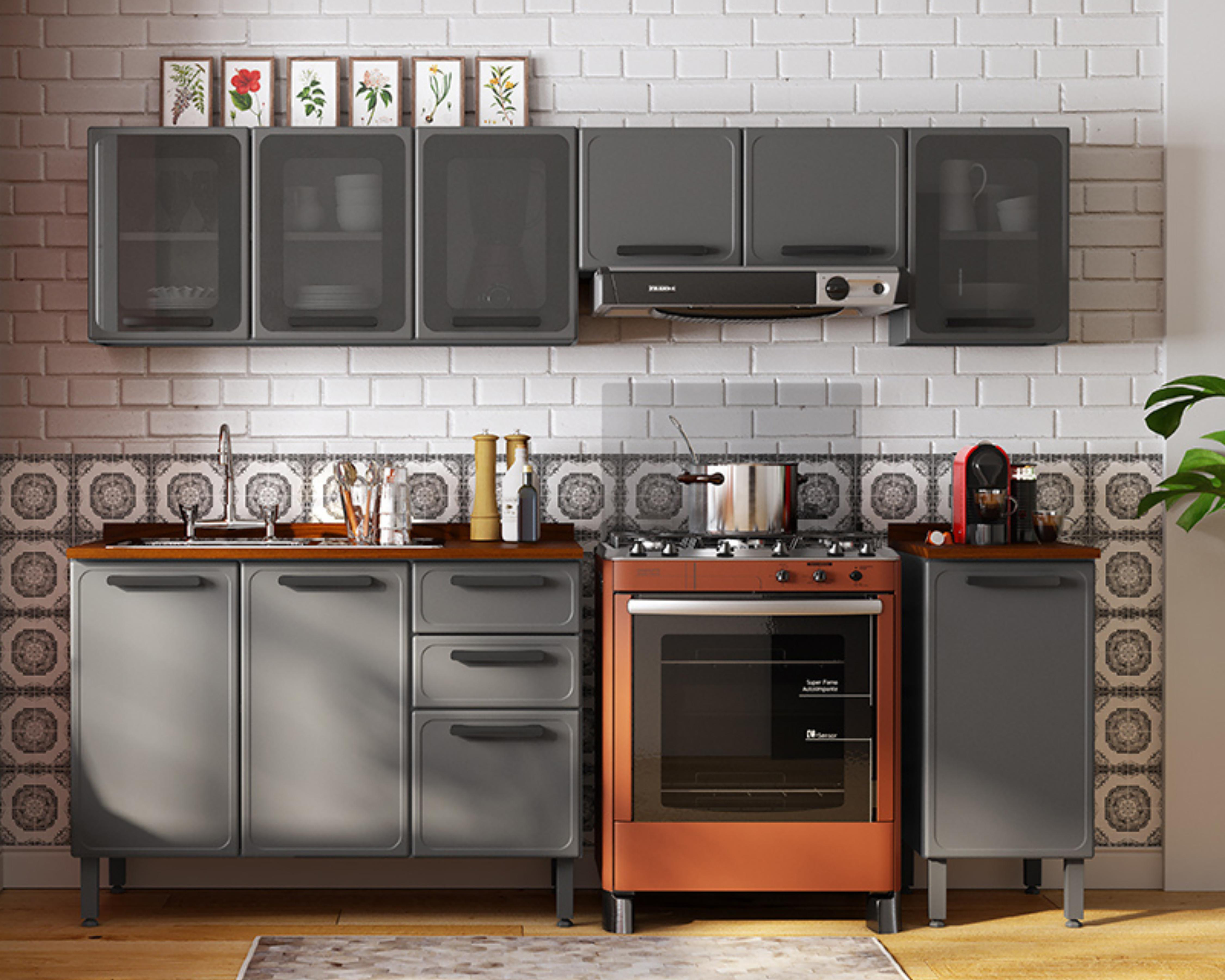 Cocina Integral Urbana Grafito 240 cm