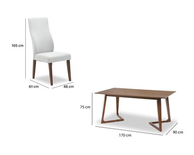 Foto 7 | Comedor Zuria 6 Sillas