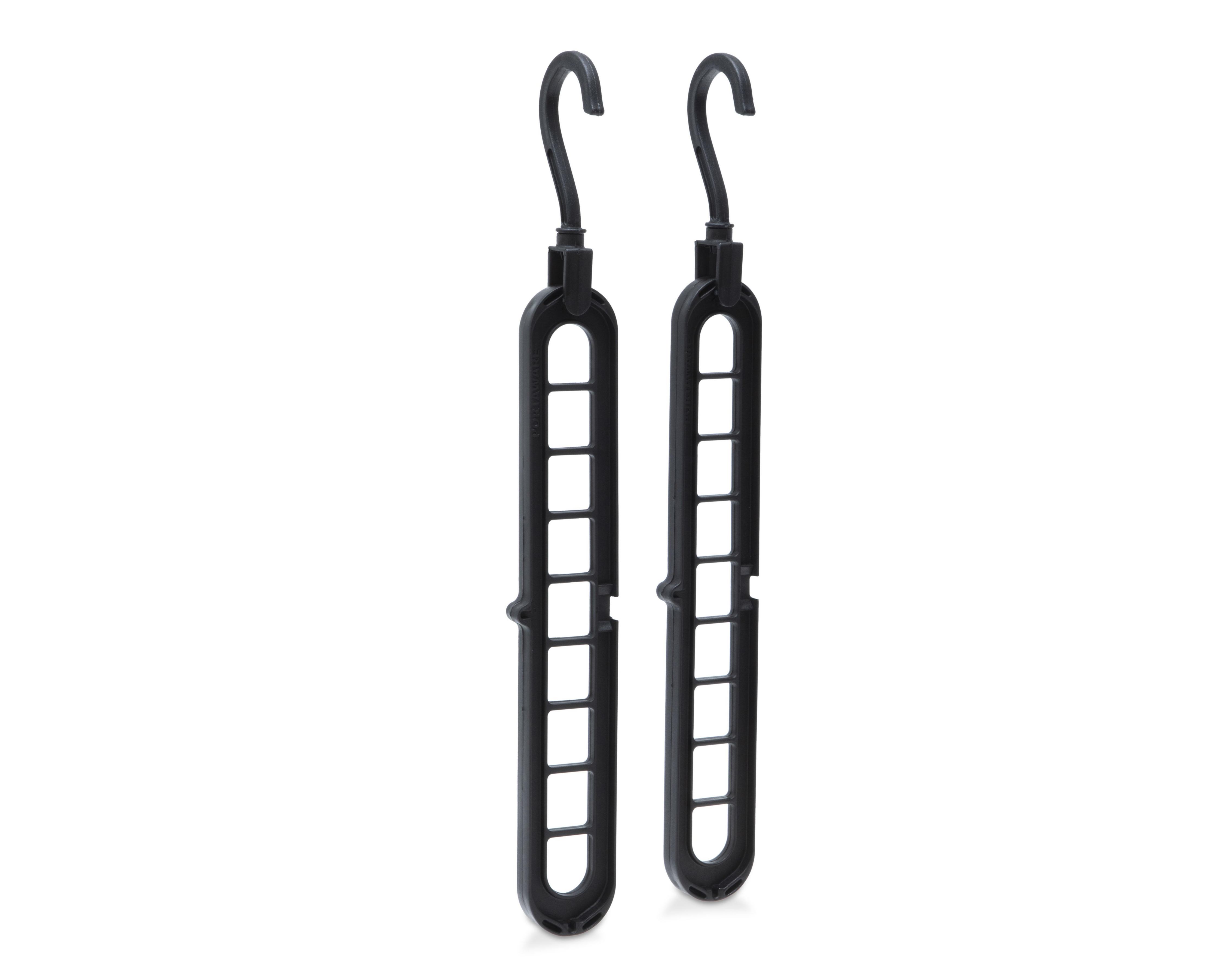 Percha Portaware Múltiple Negro 2 Piezas