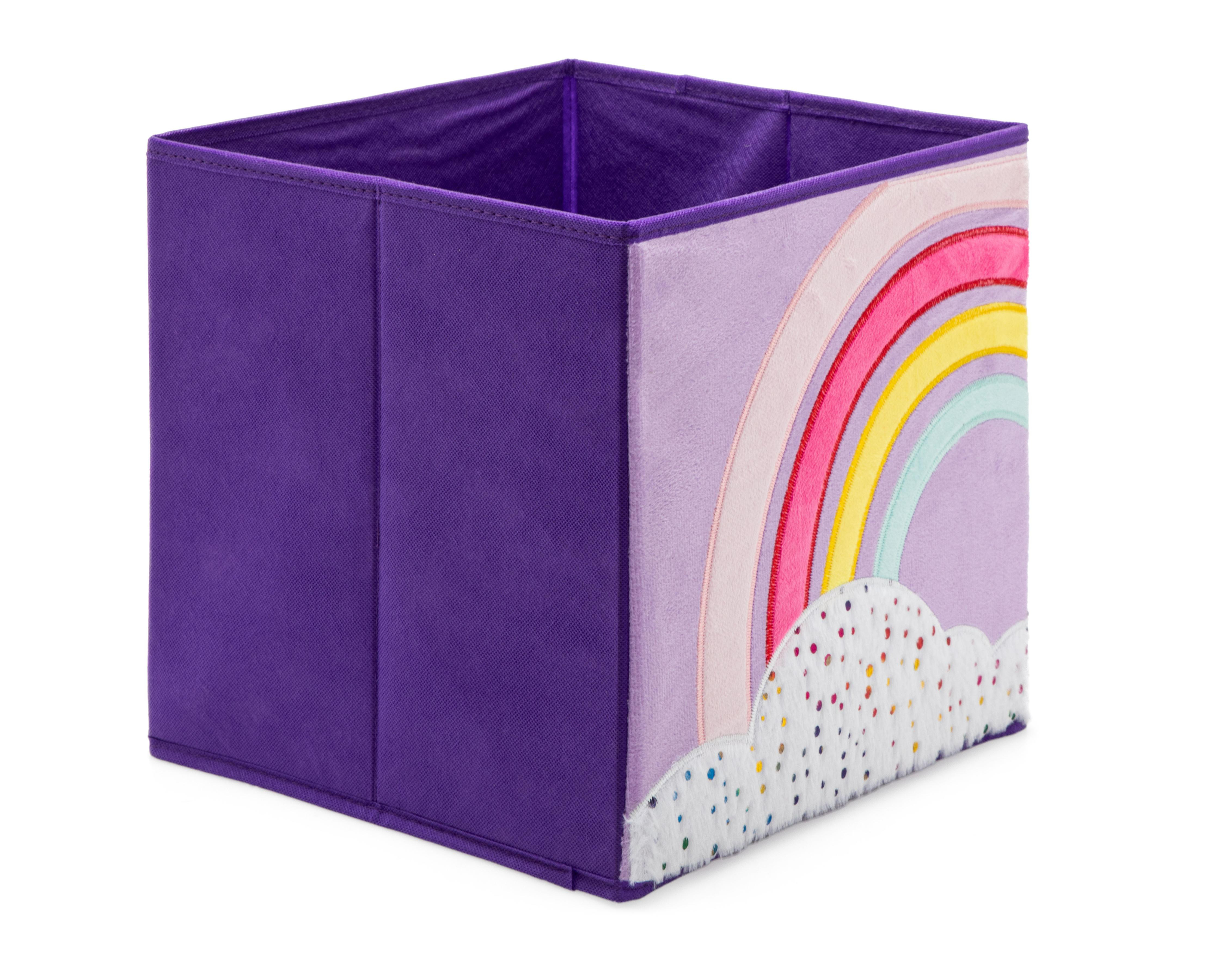 Foto 3 pulgar | Caja de Almacenamiento de Poliéster Rainbow Morada