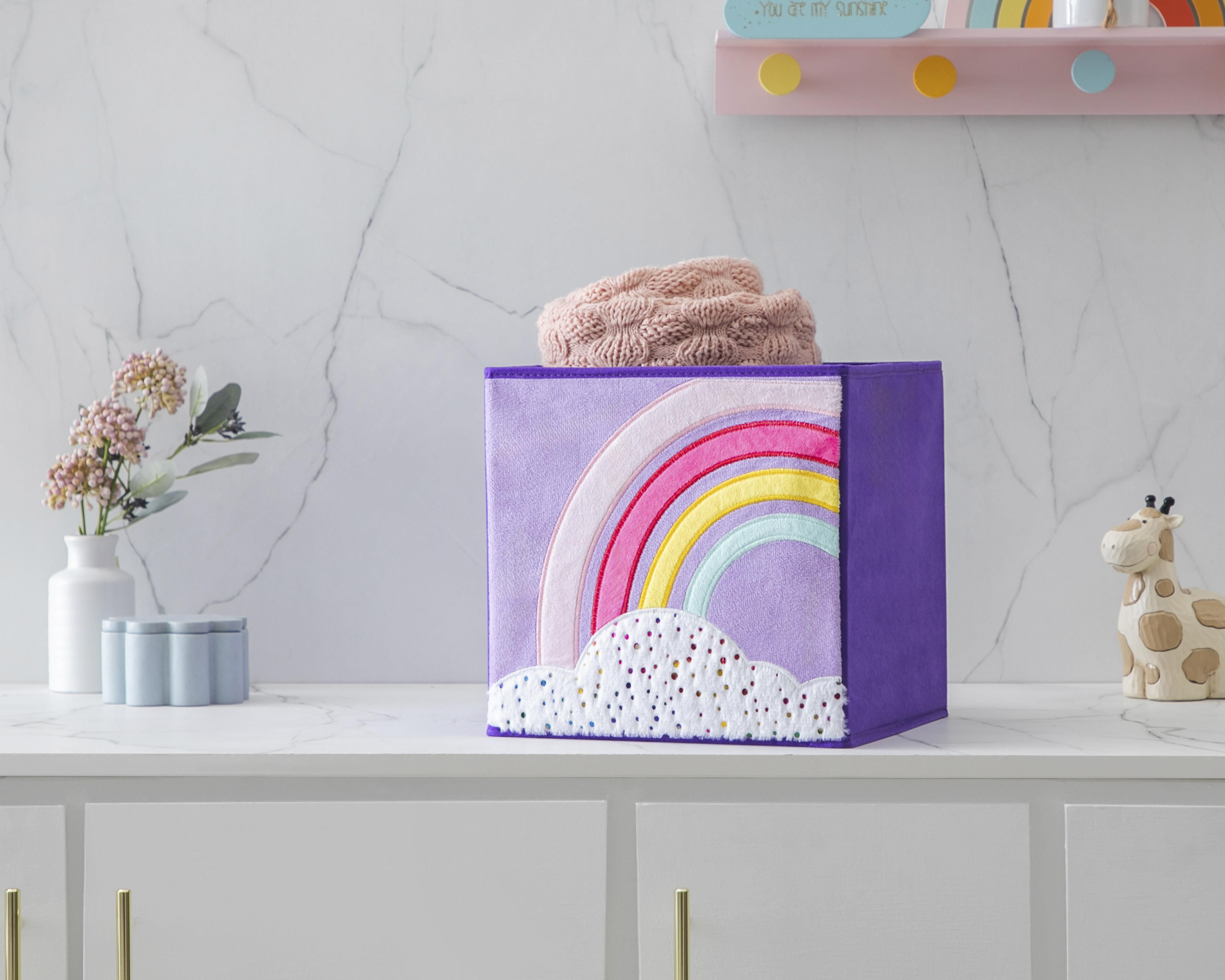 Foto 7 pulgar | Caja de Almacenamiento de Poliéster Rainbow Morada