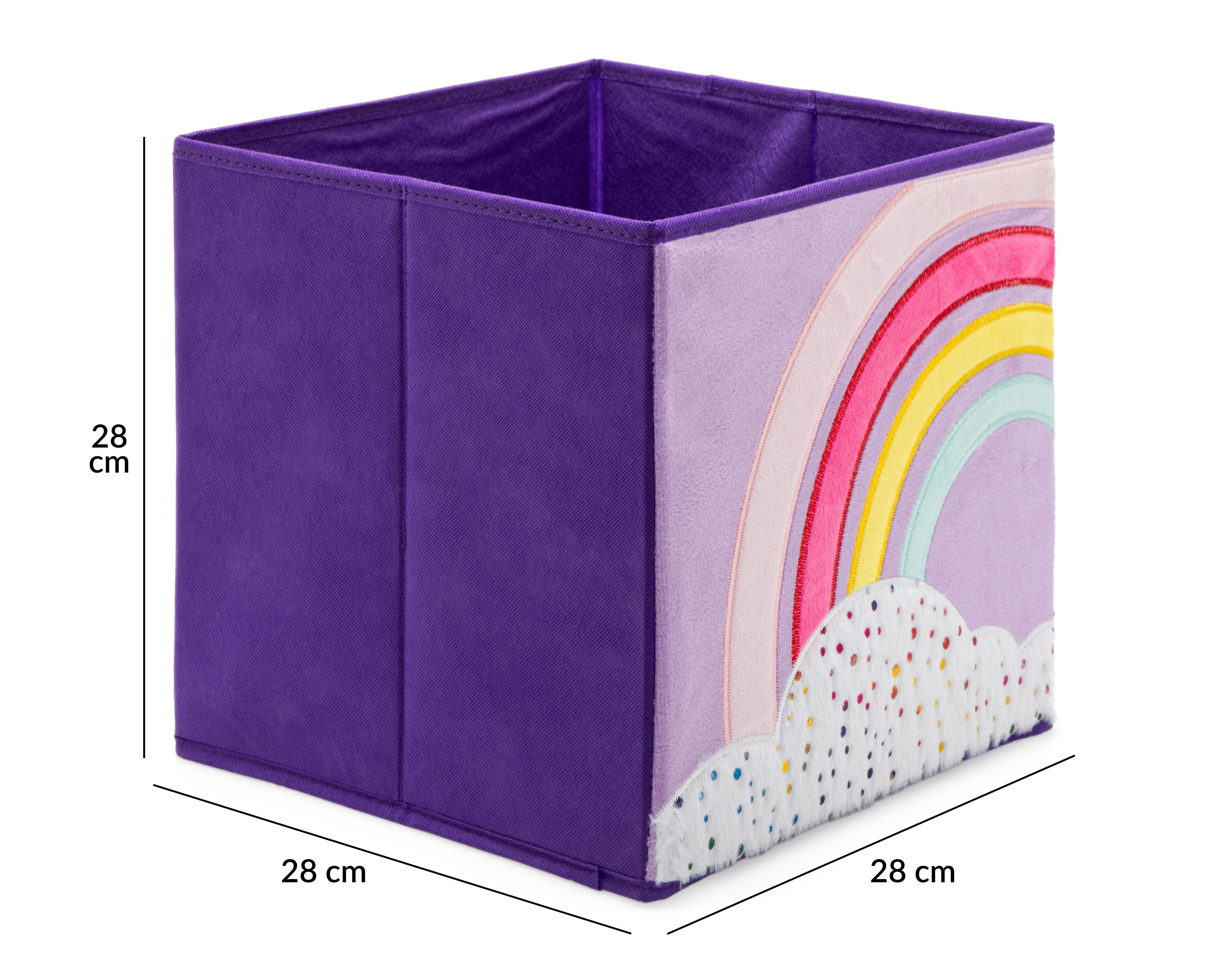 Foto 8 pulgar | Caja de Almacenamiento de Poliéster Rainbow Morada