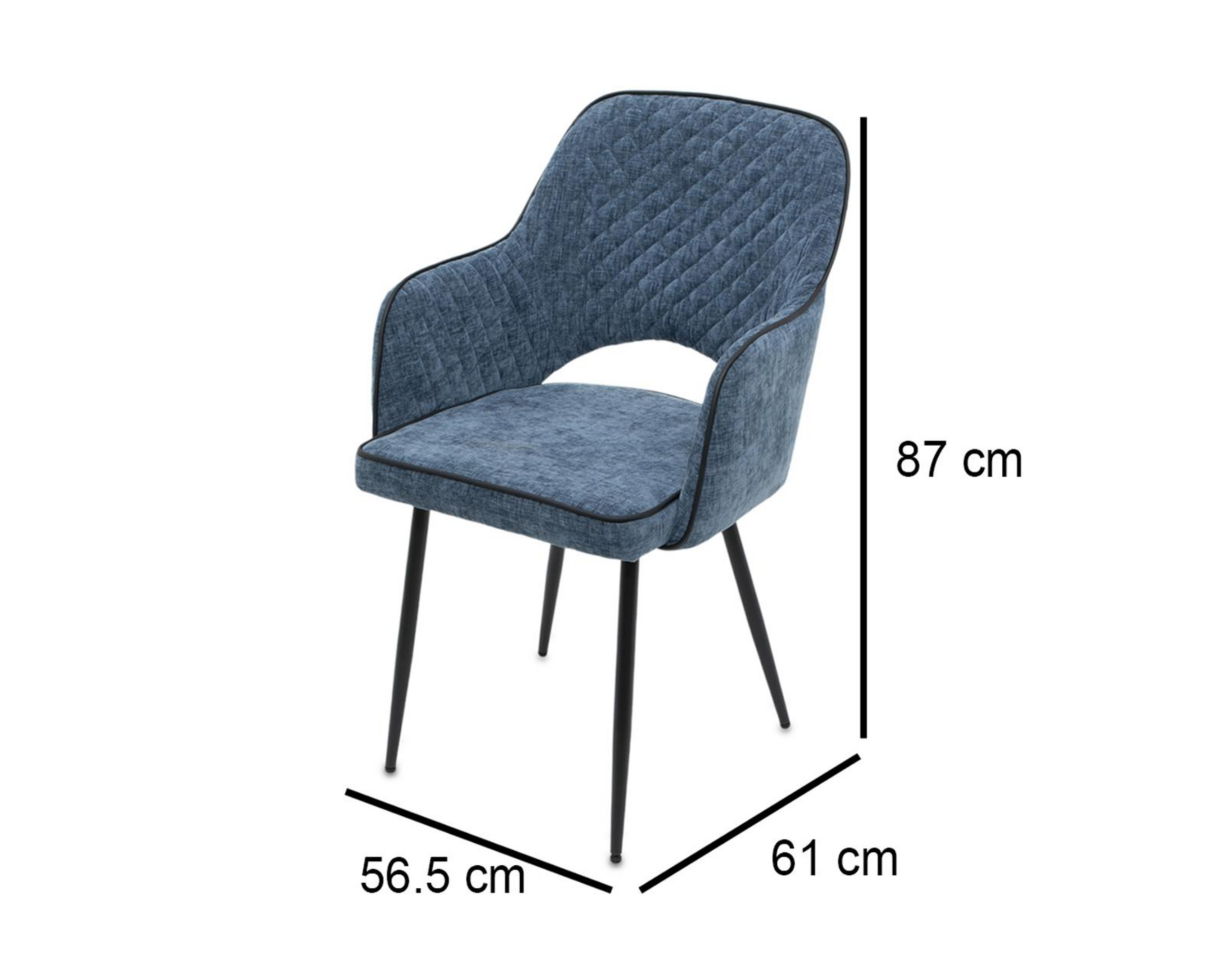 Foto 5 | Silla de Metal Ikal Estambul Azul