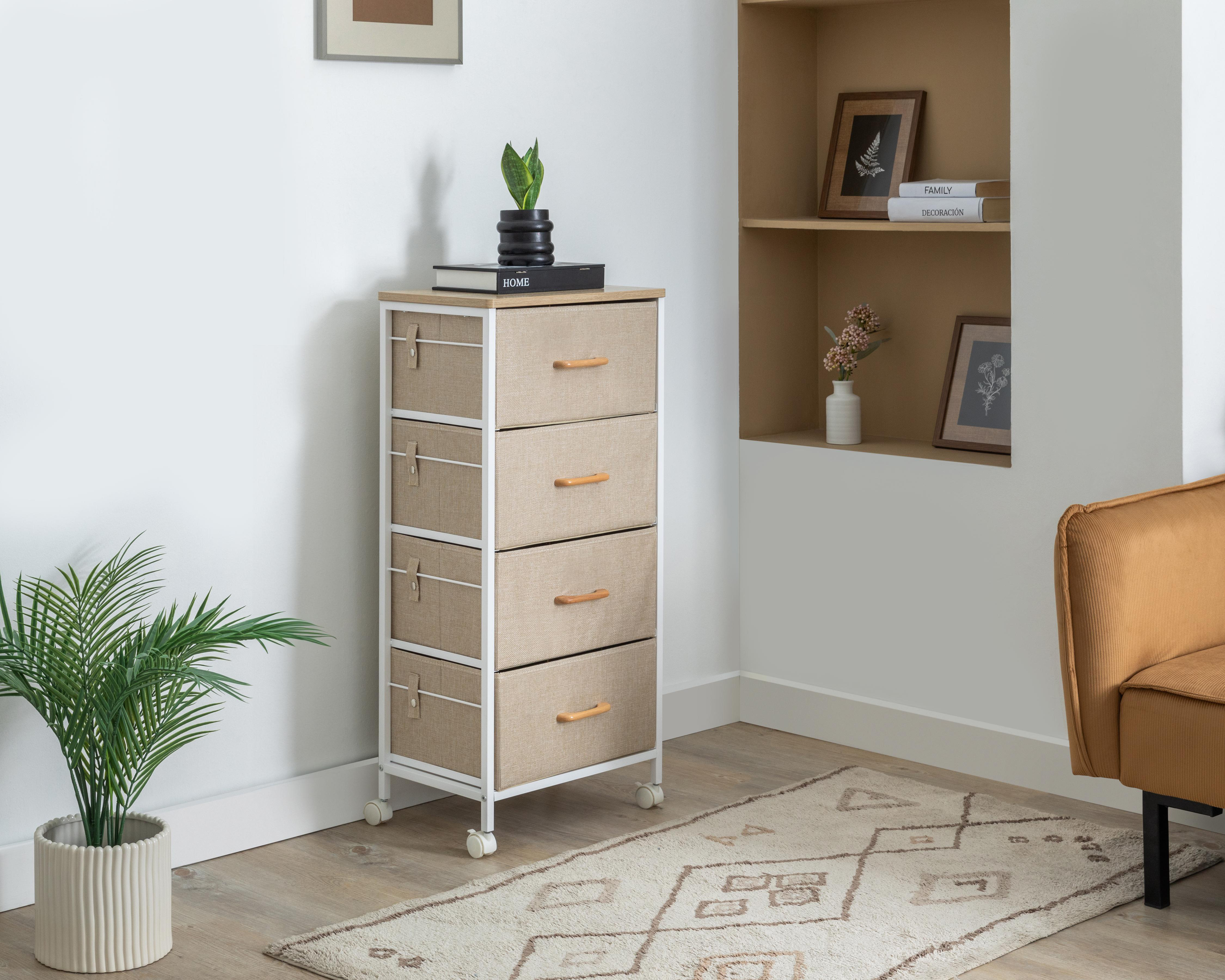 Mueble Organizador de Metal +Simple Regina Beige