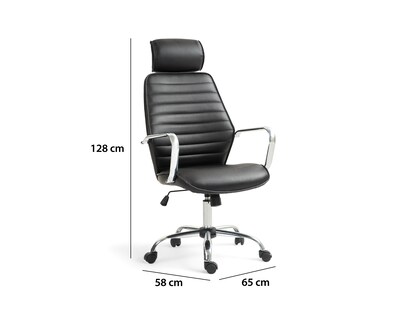 Foto 5 | Silla de Oficina Alexa Negra